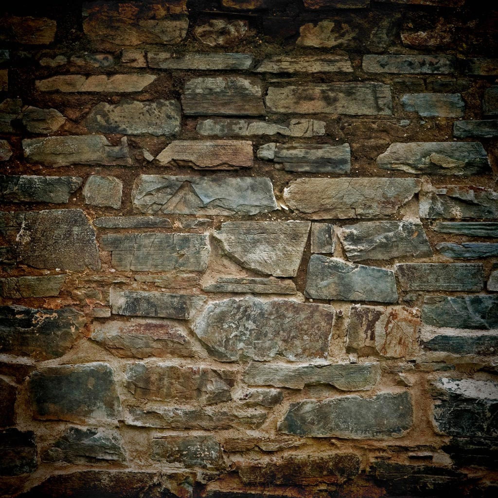 2048x2048 Backgrounds HD Old Stone Brick Wall Texture Wallpaper For IPad 4