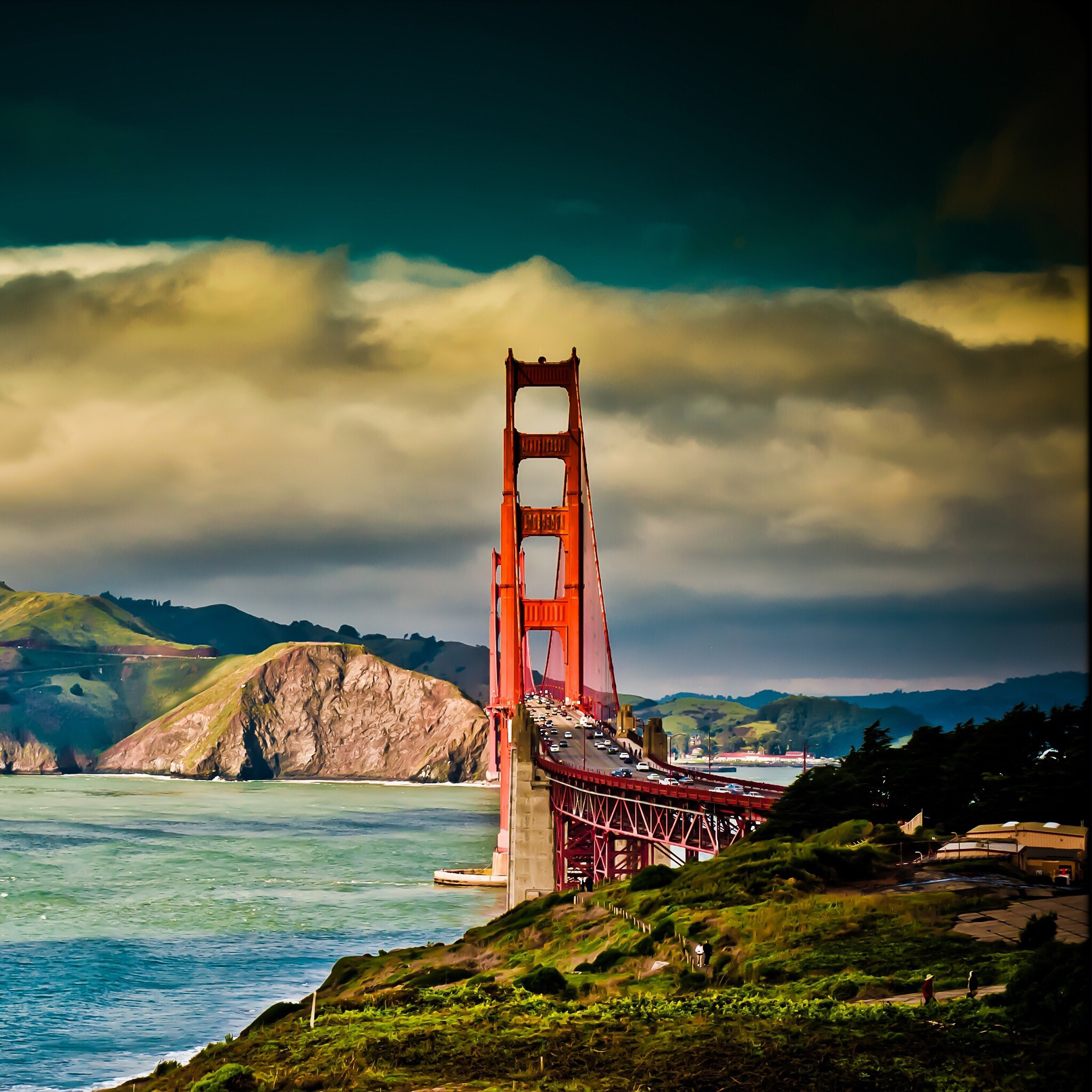 2048x2048 iPad mini Retina, Golden gate bridge San Francisco - Wallpaper