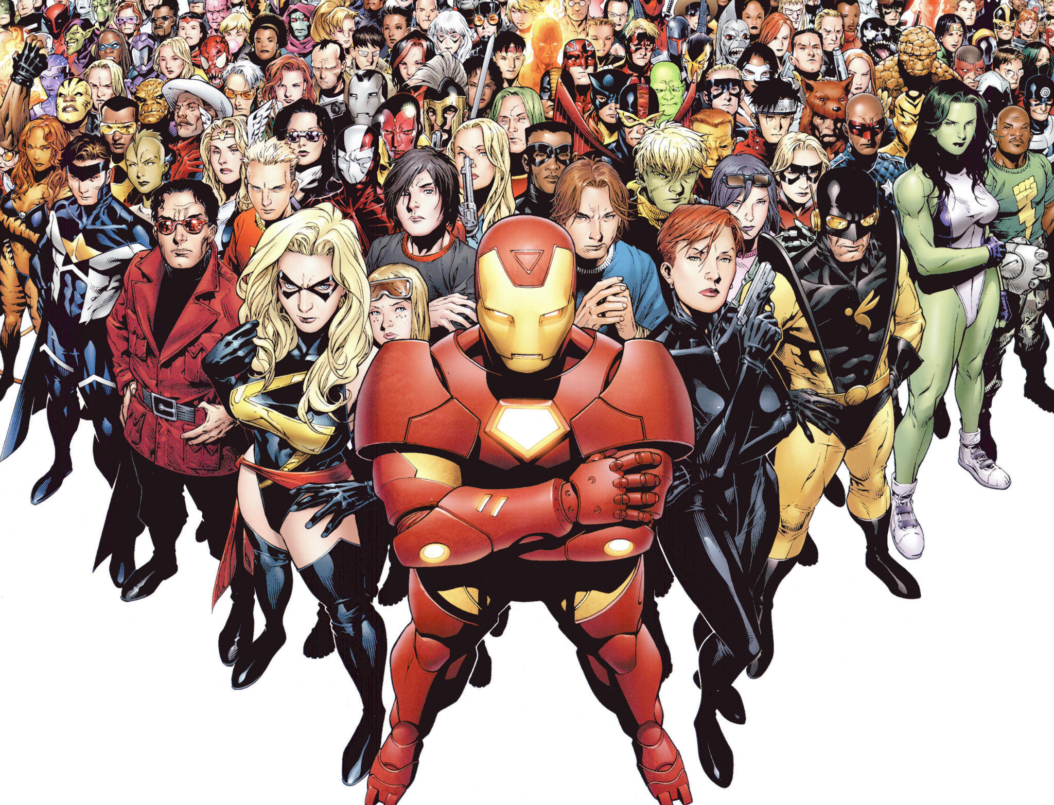 2048x1564 Comics - Marvel Comics Iron Man Ms. Marvel Cheetara She-Hulk Wallpaper