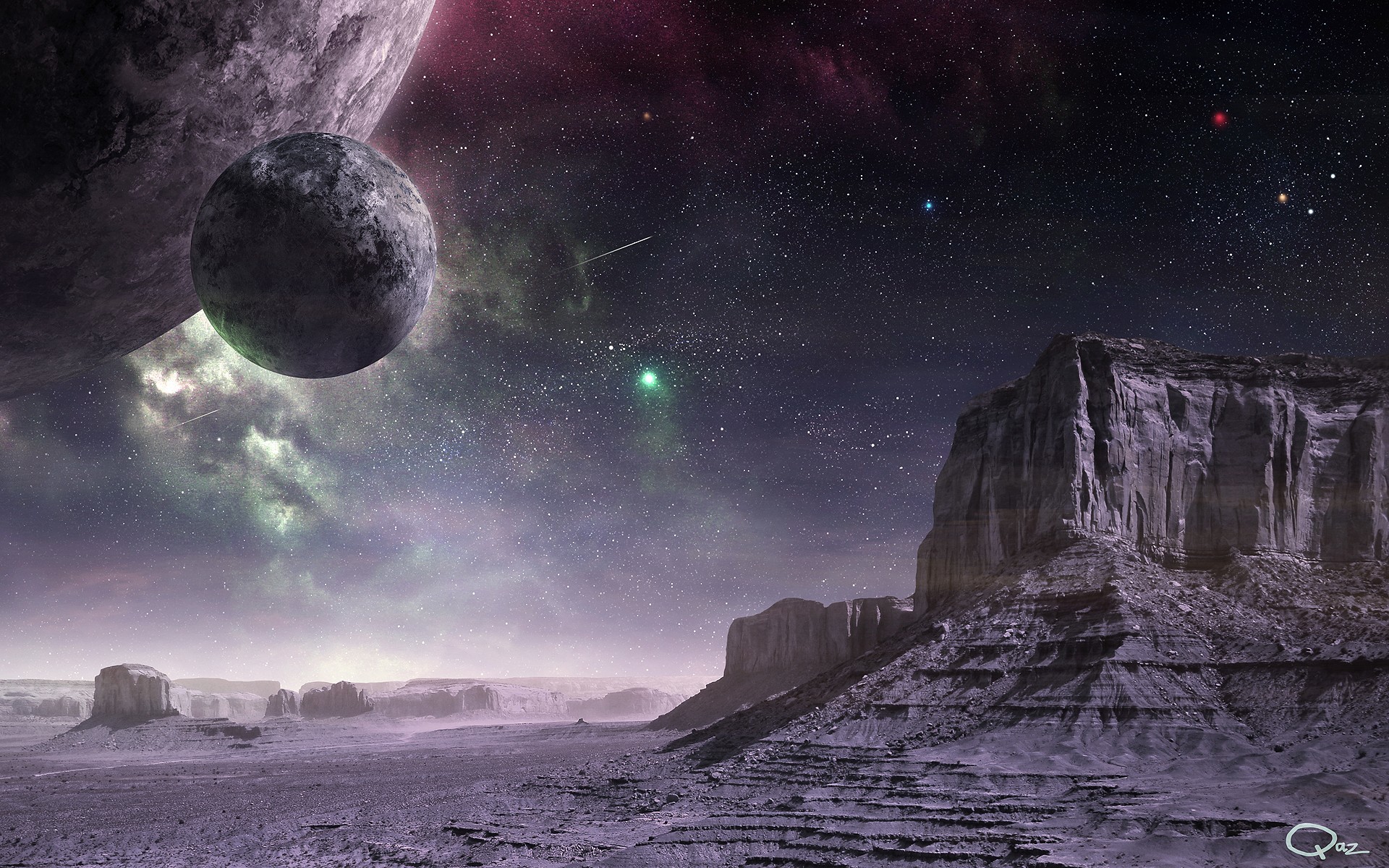 1920x1200 Outer space planets digital art science fiction wallpaper |  |  54191 | WallpaperUP