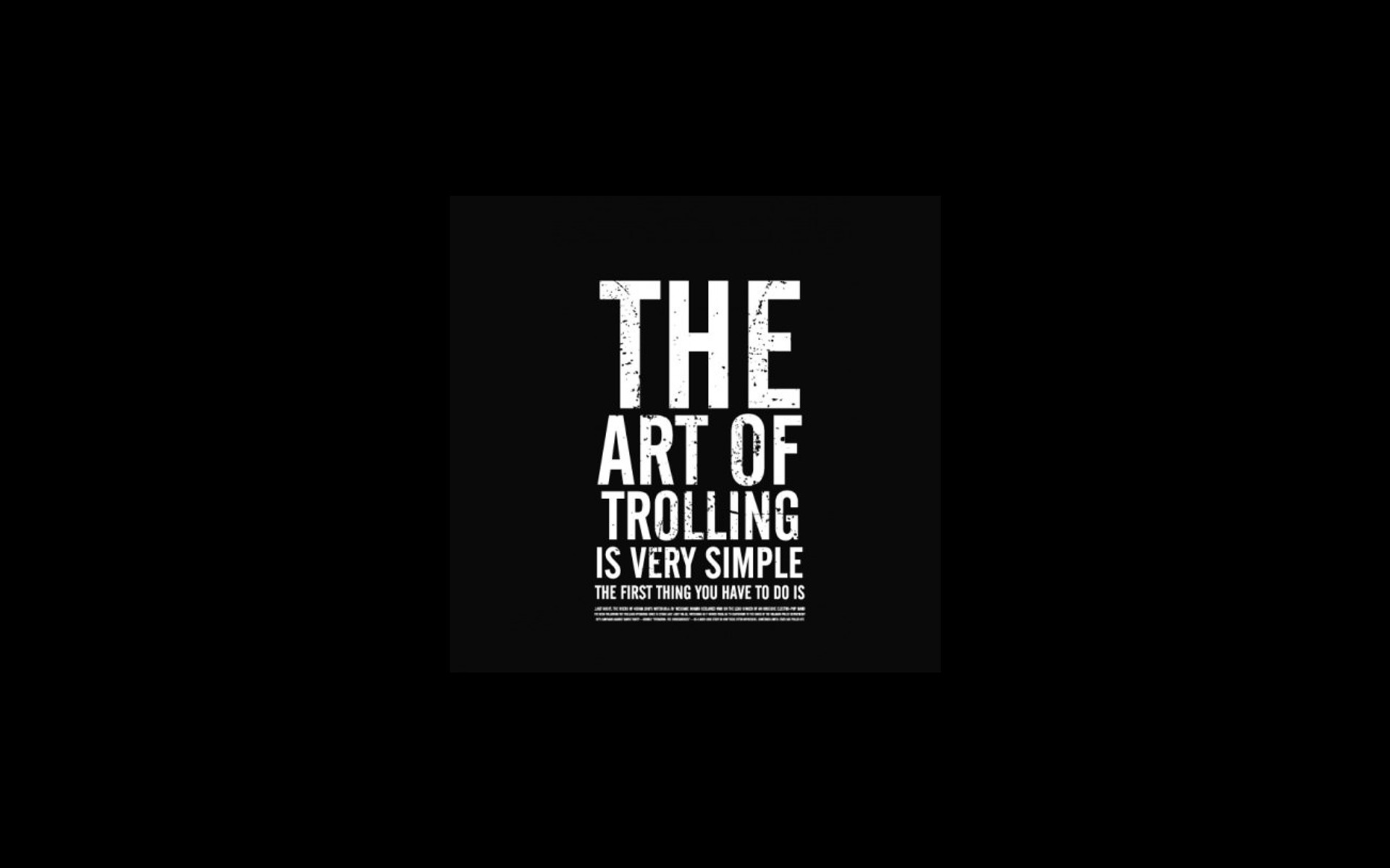 1920x1200 Artwork Black Background Funny Text Trolling Typography