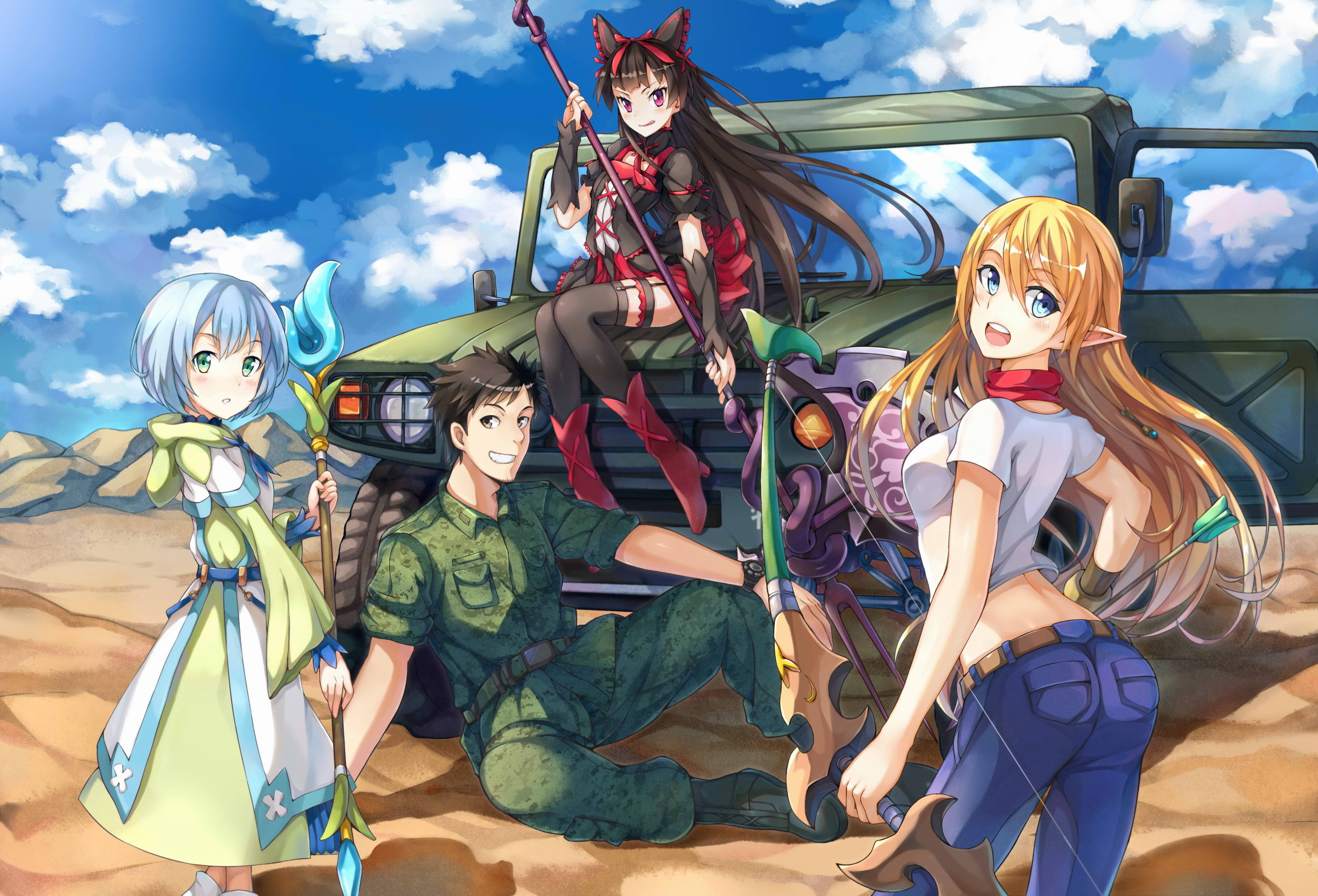 2500x1699 Anime - Gate: Jieitai Kanochi Nite, Kaku Tatakaeri Rory Mercury Lelei La  Lalena Tuka