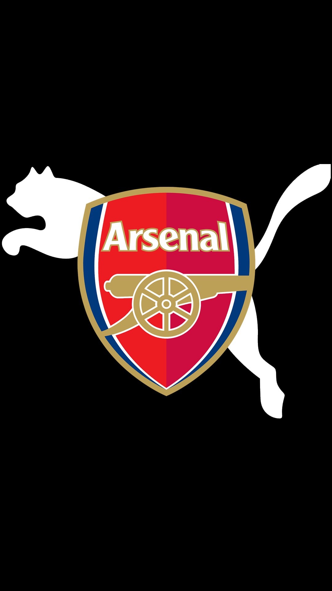 1080x1920 arsenal logo and puma wallpaper for mobile
