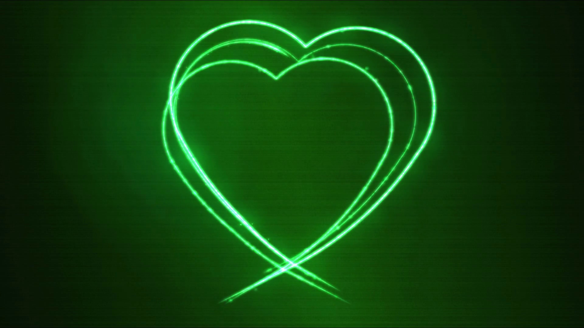 1920x1080 Drawing Heart Shape Motion Background Animation - Loop Green