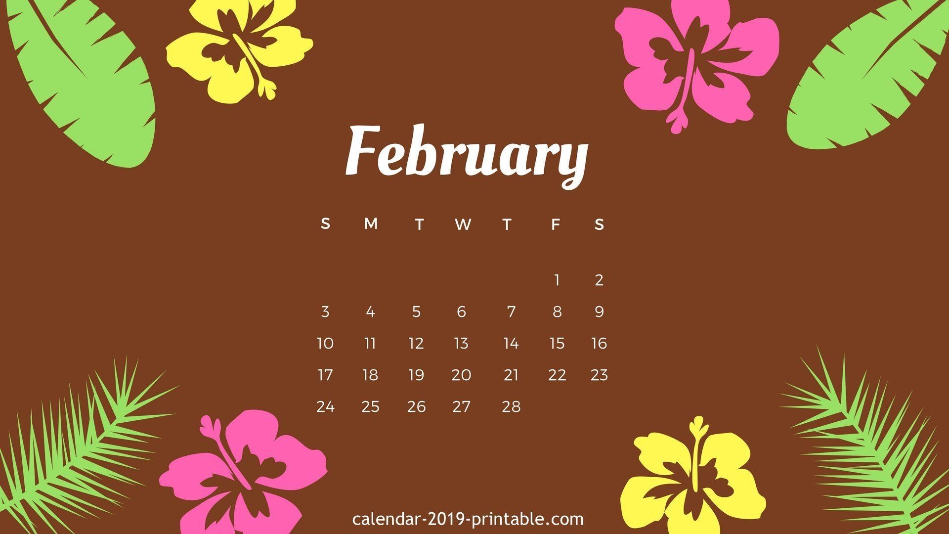 1920x1080 february 2019 hd desktop wallpaper calendar 2019 wallpapers::February 2019  Desktop Calendar