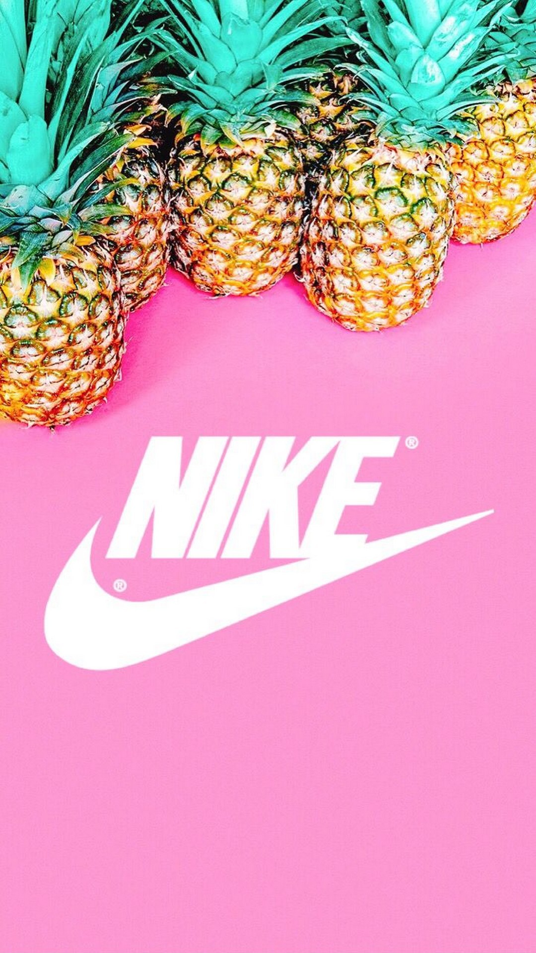 1080x1920 Nike Pineapple Pink Background