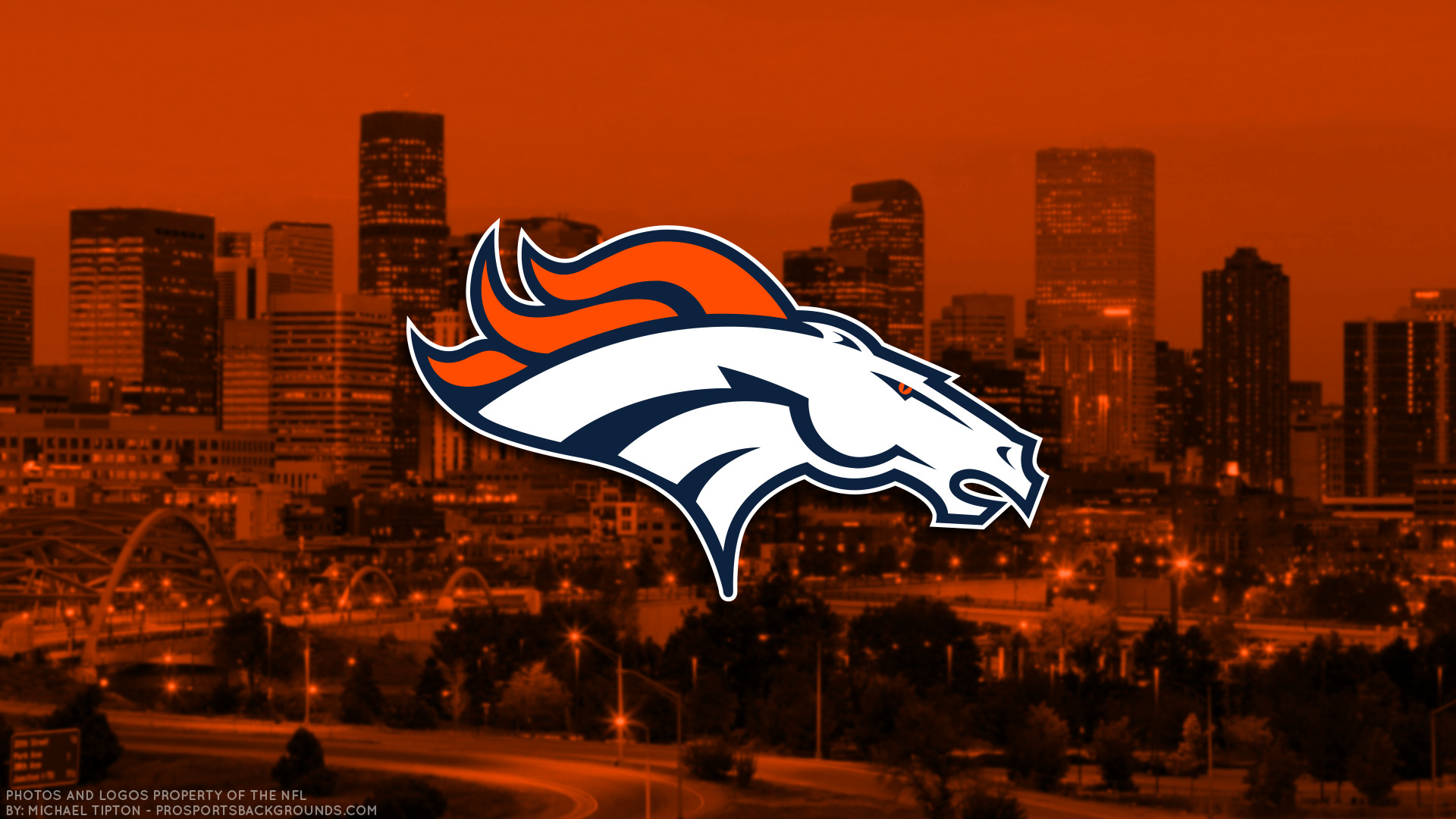 1920x1080 Denver Broncos 2018 NFL PC City Logo Wallpaper