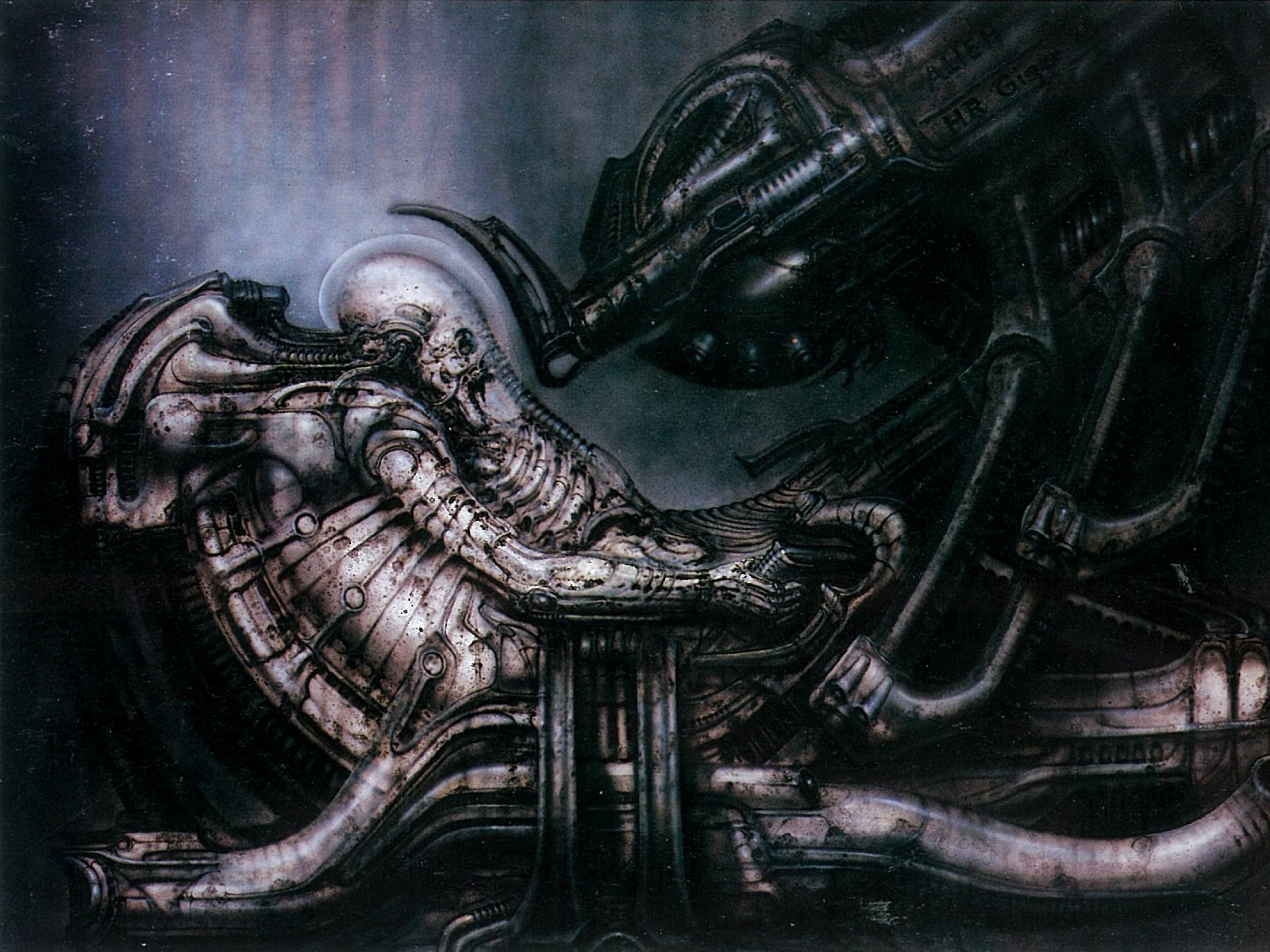 2560x1920 H R Giger Art Artwork Dark Evil Artistic Horror Fantasy Sci-fi Alien Aliens  Xenomorph Wallpaper At Dark Wallpapers