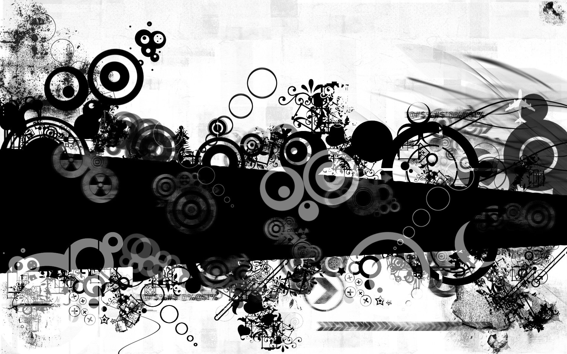 1920x1200 Black & White Abstract Wallpaper