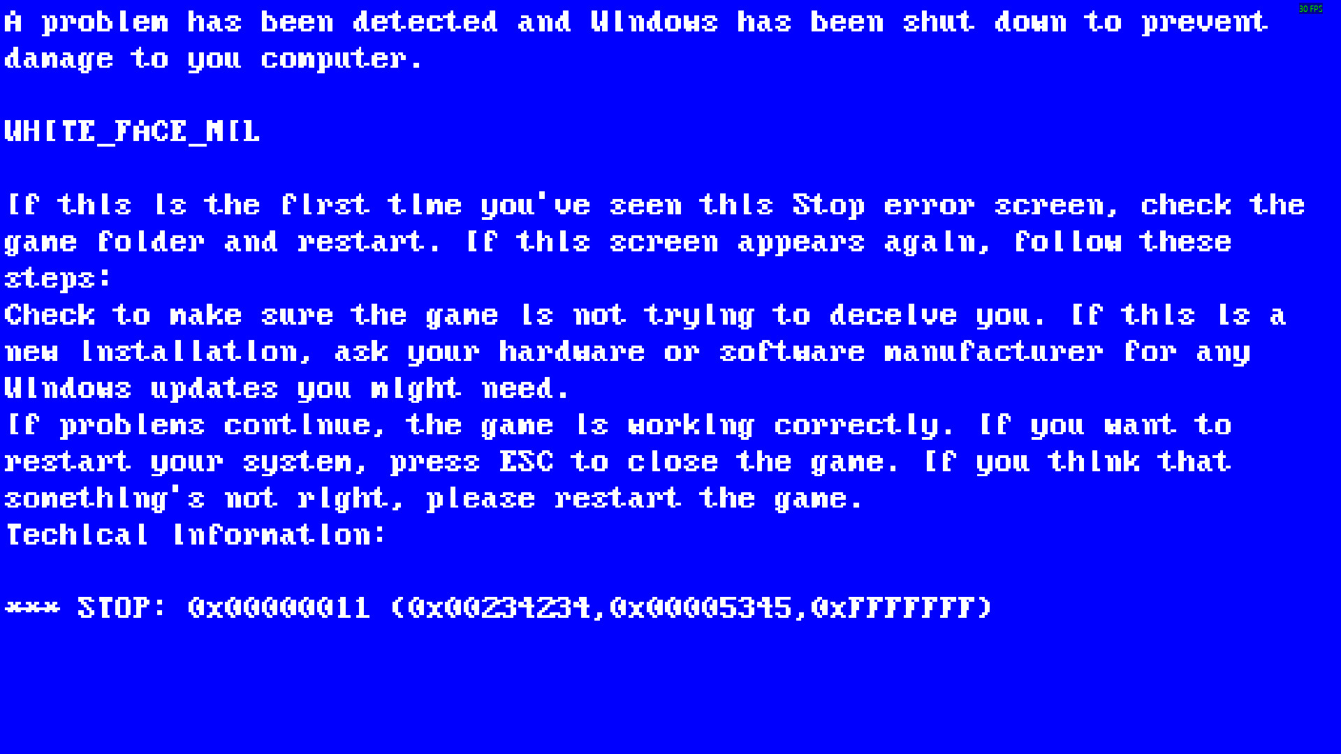 1920x1080 Having picked up the heart, two interesting events will happen. One, your  game will crash revealing the blue screen of death, and two, a new .txt  file will ...