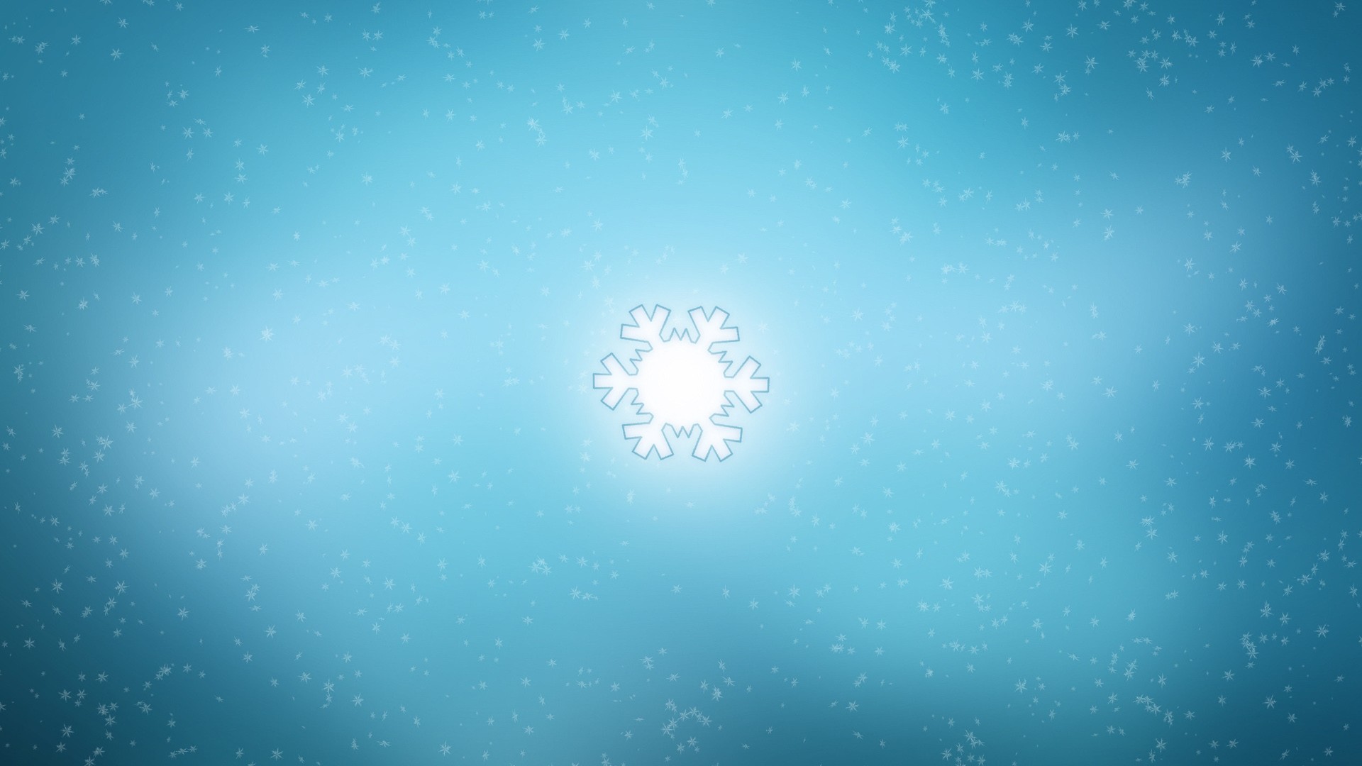 1920x1080 Preview wallpaper snowflake, background, bright, blue 