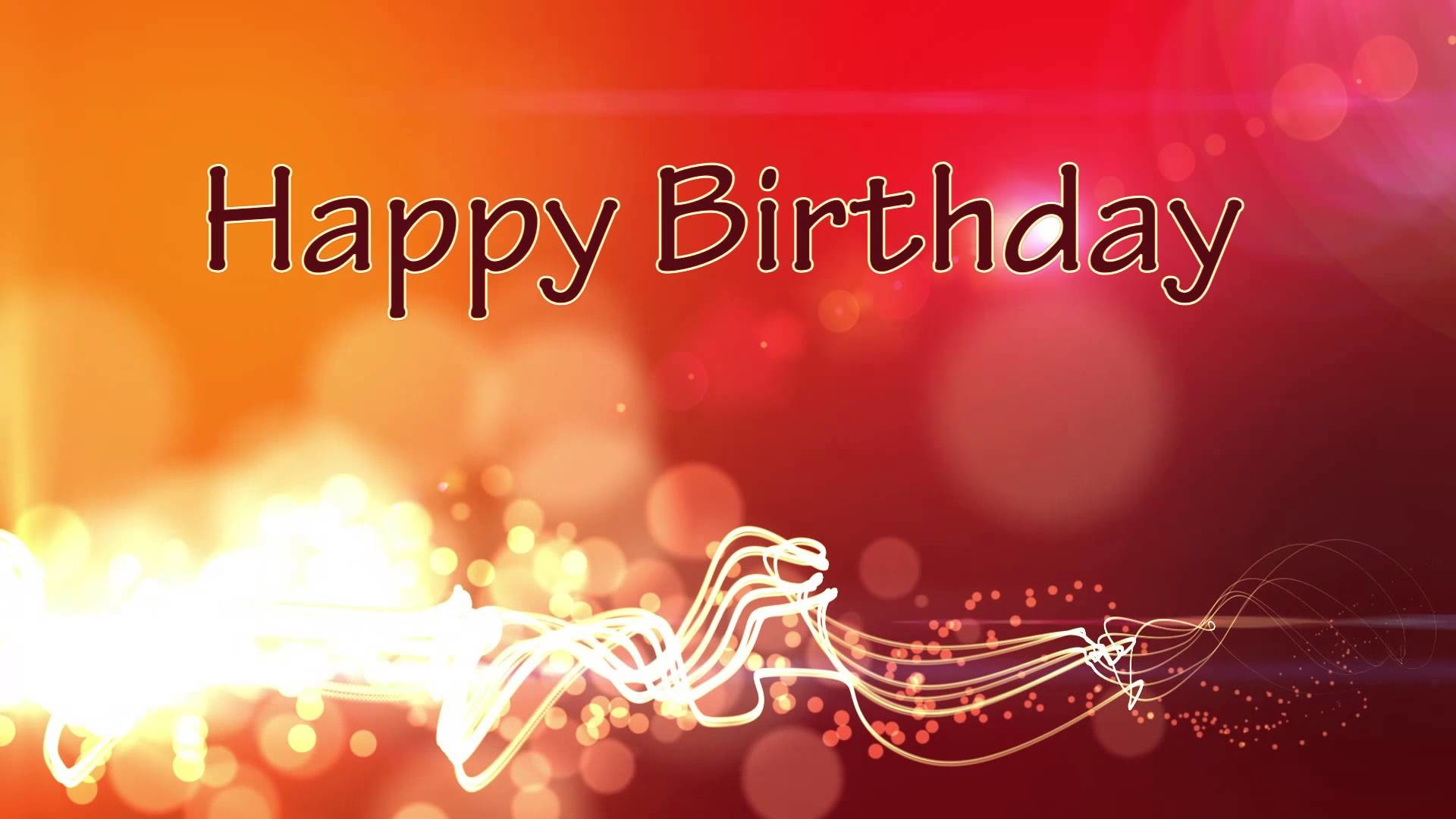 1920x1080 Happy Birthday - Motion Graphics Background - Flying Lines and Bokeh -  YouTube