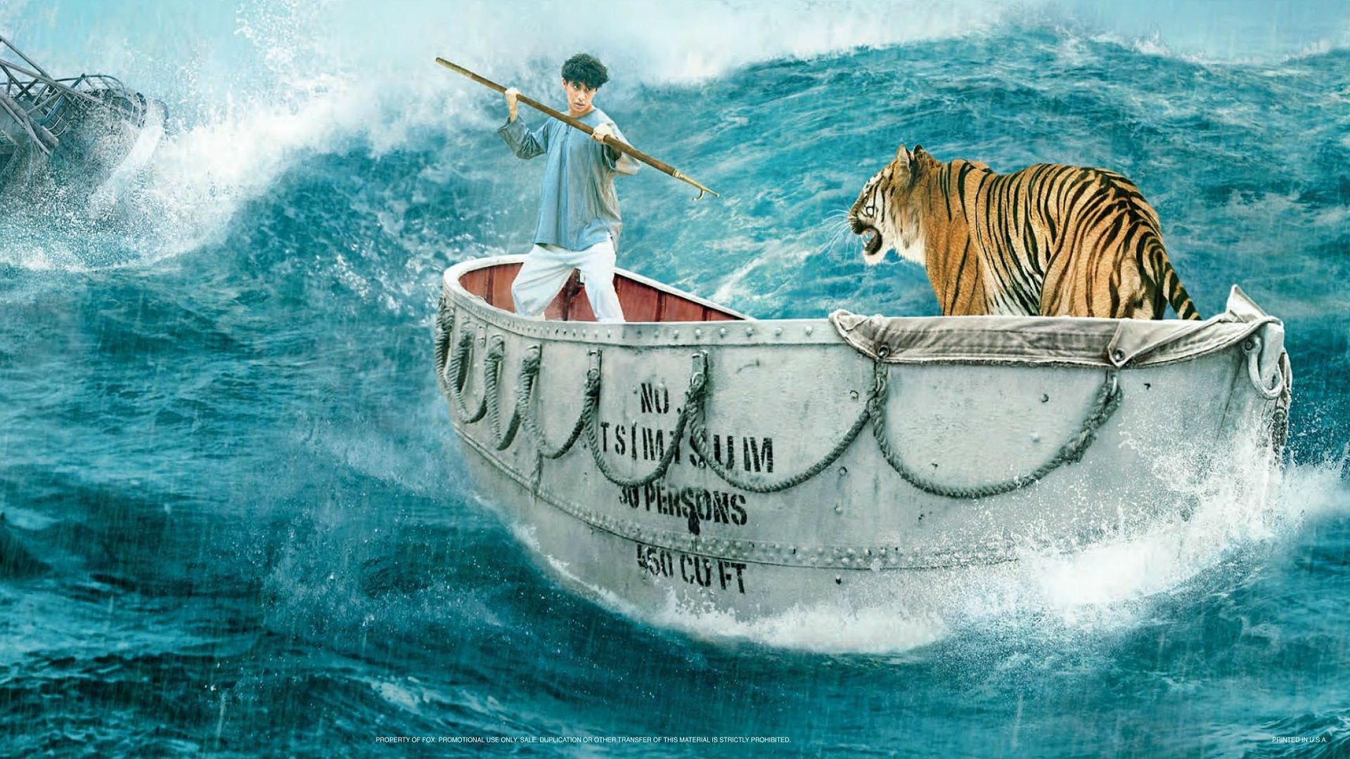 1920x1080 LIFE Of Pi family adventure drama fantasy tiger 3-d animation 1lifepi  friend shipwreck predator tiger ocean sea voyage ship boat wallpaper |   ...