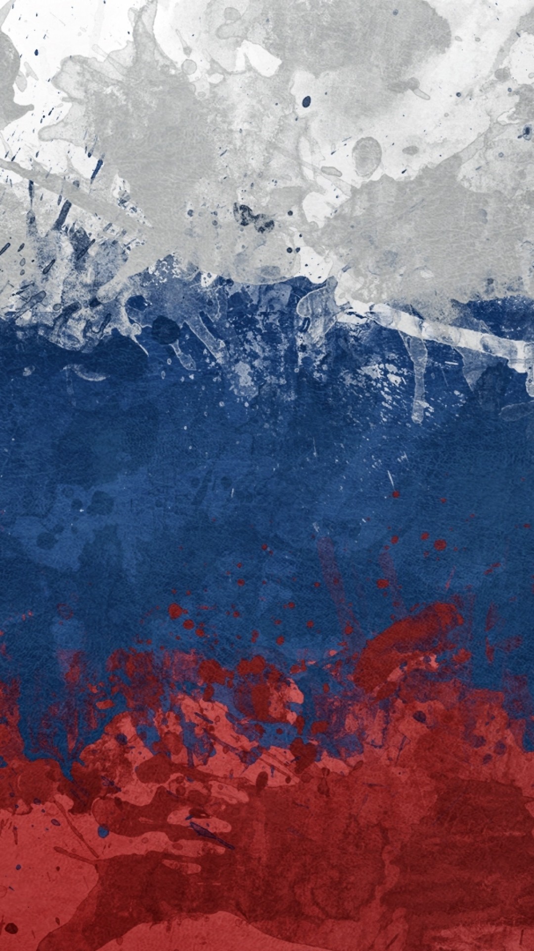 1080x1920 Preview wallpaper flag, russia, spots, paint, symbol, texture 