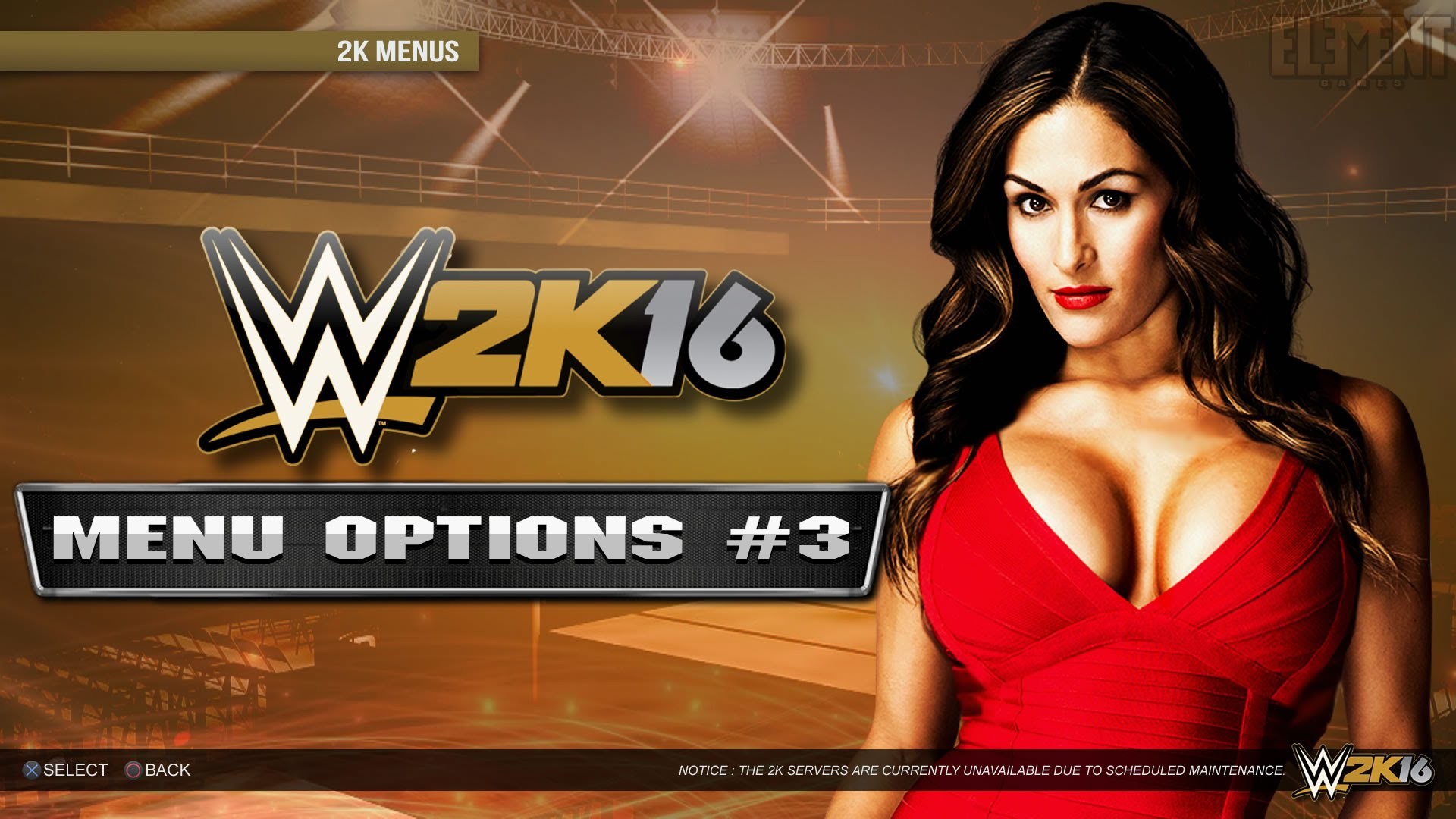 1920x1080 WWE 2K16 Demo - Main Menu Options #3 - Divas - PS4/XB1 Notion