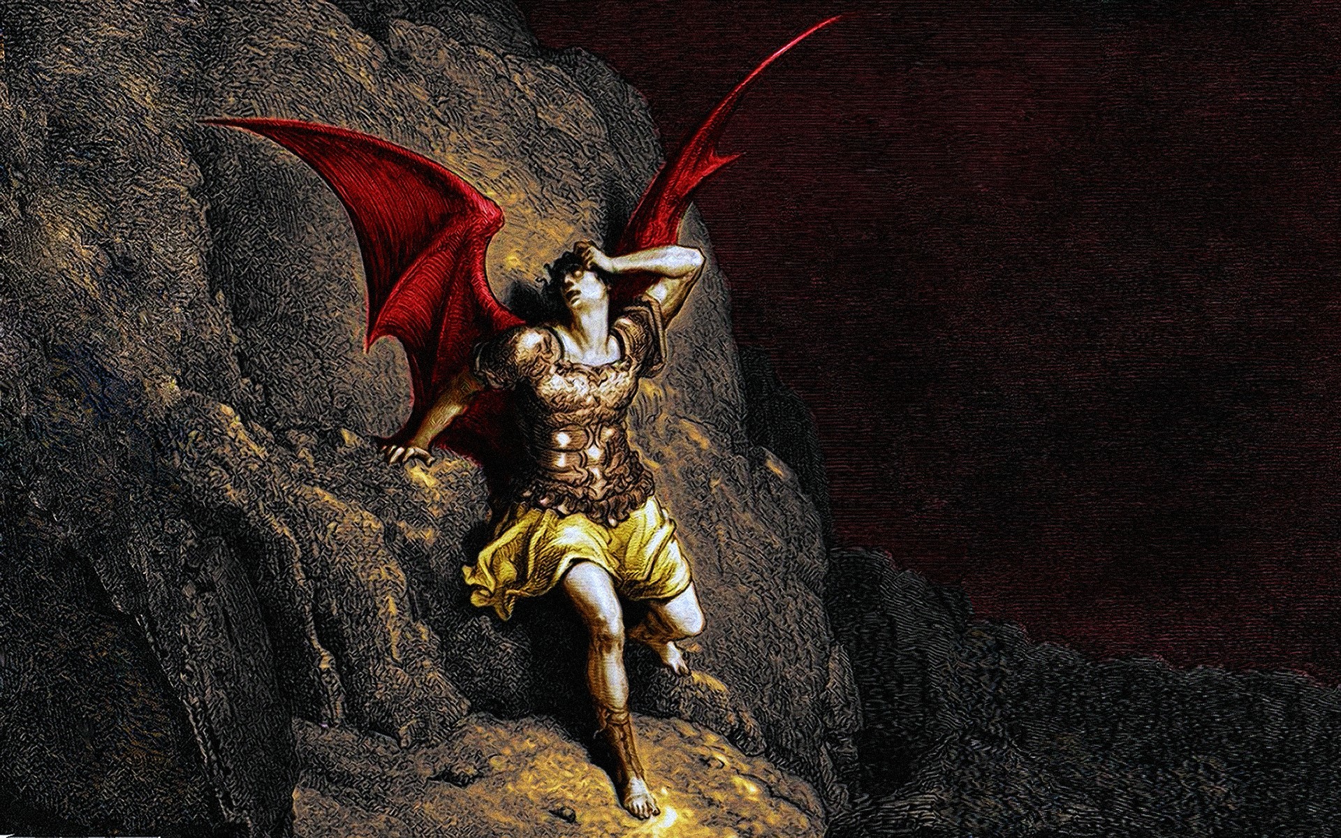 1920x1200 Devil Lucifer Fallen Angel PC, Android, iPhone and iPad. Wallpapers .