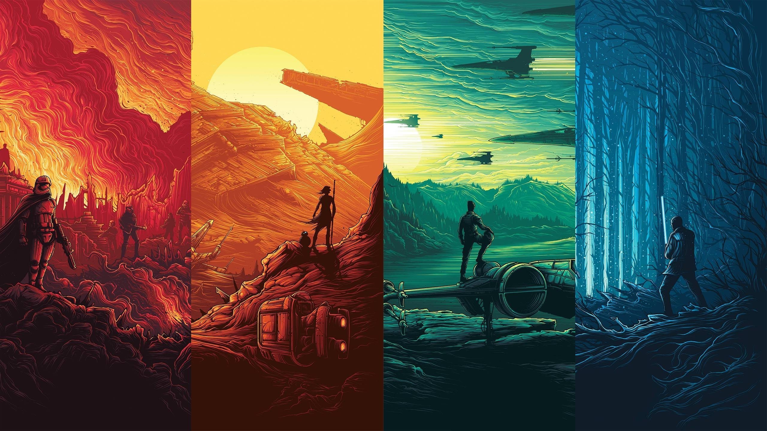 2560x1440 Star Wars: Episode VII The Force Awakens, Collage Wallpapers HD / Desktop  and Mobile Backgrounds