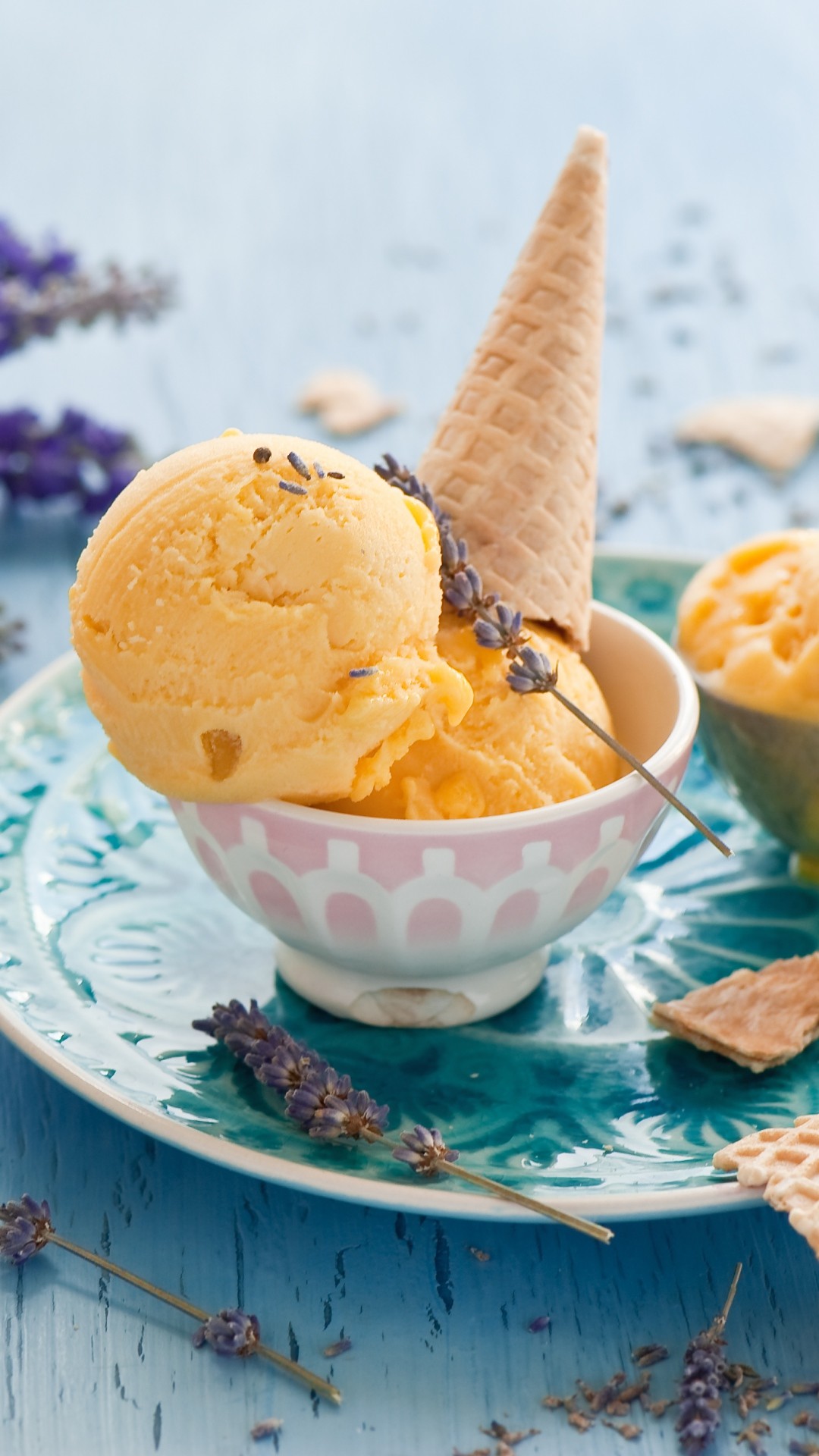 1080x1920 Ice Cream Cone Lavender Dessert #iPhone #6 #plus #wallpaper