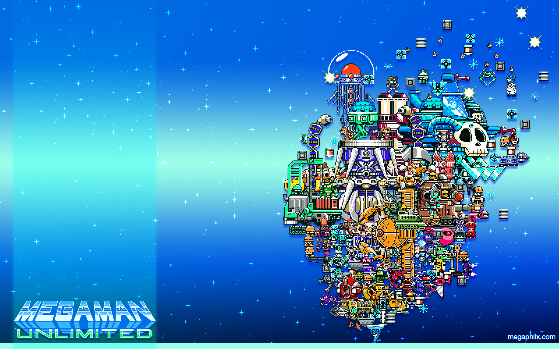 1920x1200 ... x 1200 Wallpaper "2nd Anniversary Stage Select" Download the Megaman  Unlimited " ...