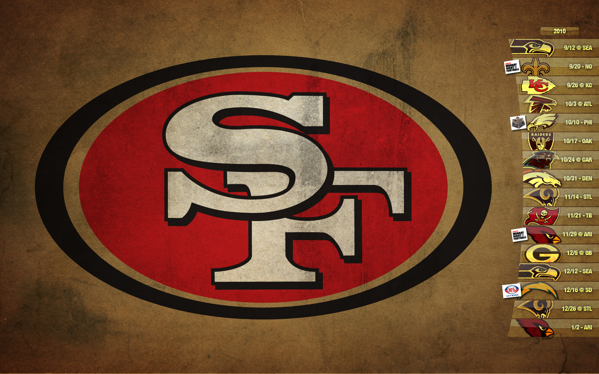 1920x1200 Stunning San Francisco 49ers Logo Background
