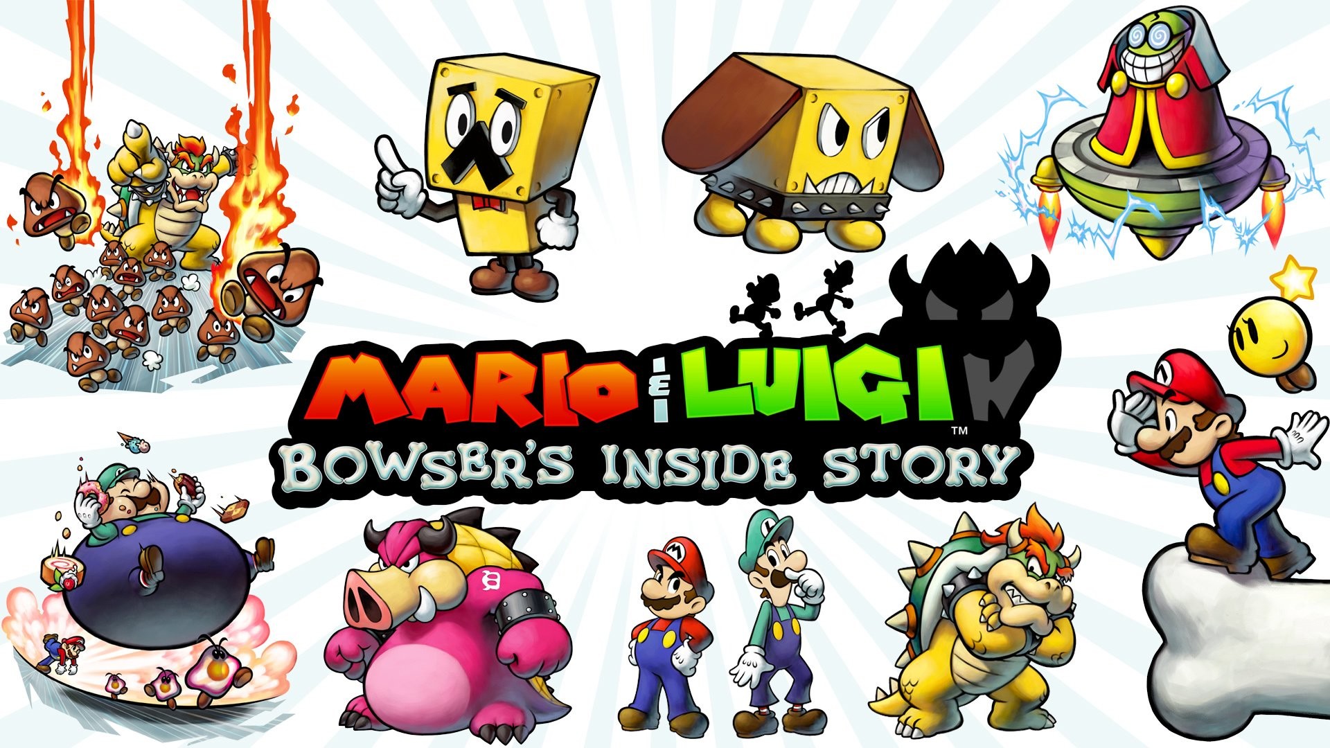 1920x1080 Video Game - Mario & Luigi: Bowser's Inside Story Mario Luigi Bowser  Wallpaper