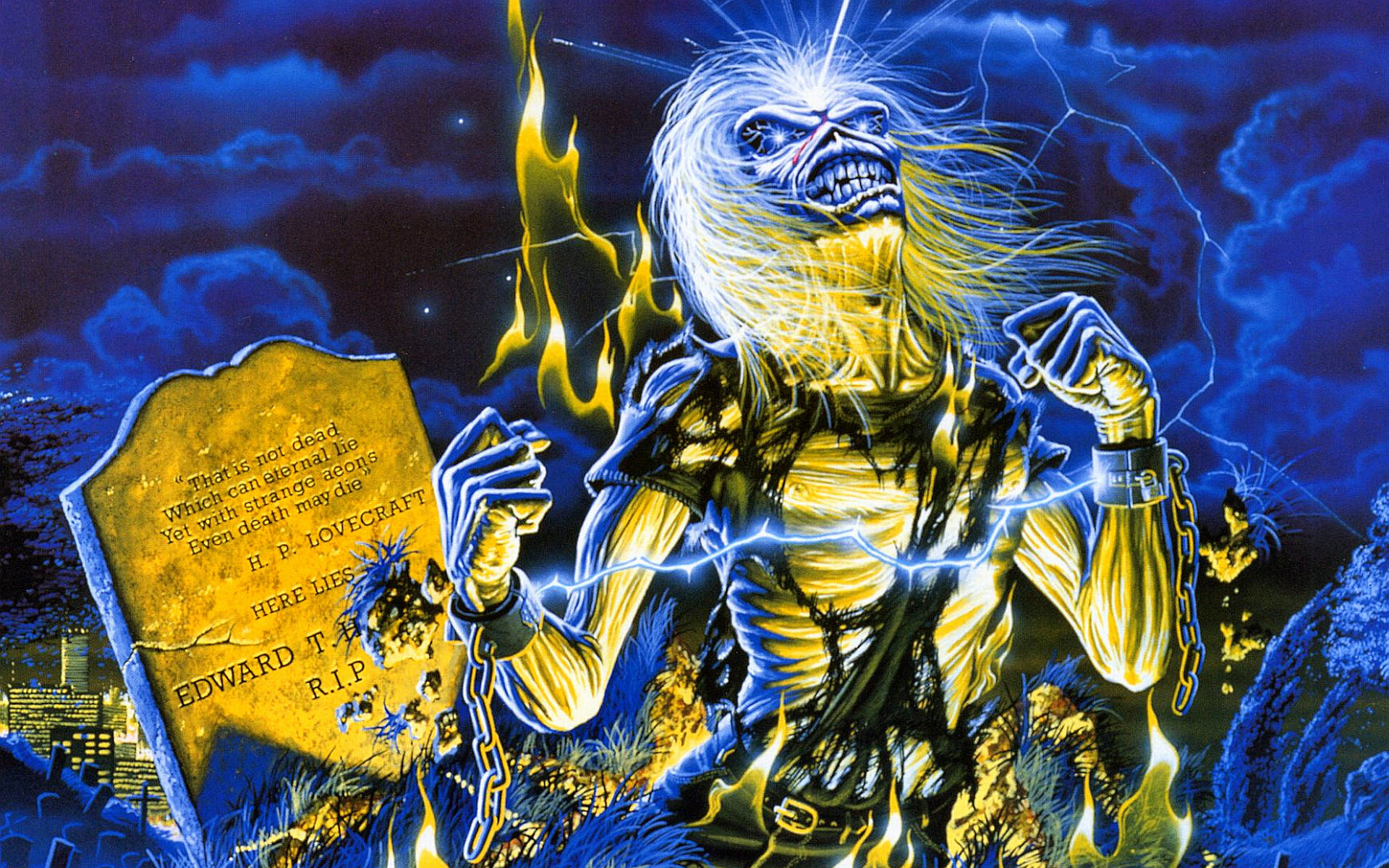 1920x1200 Iron Maiden ~ Live After Death.My favorite Maiden album cover.