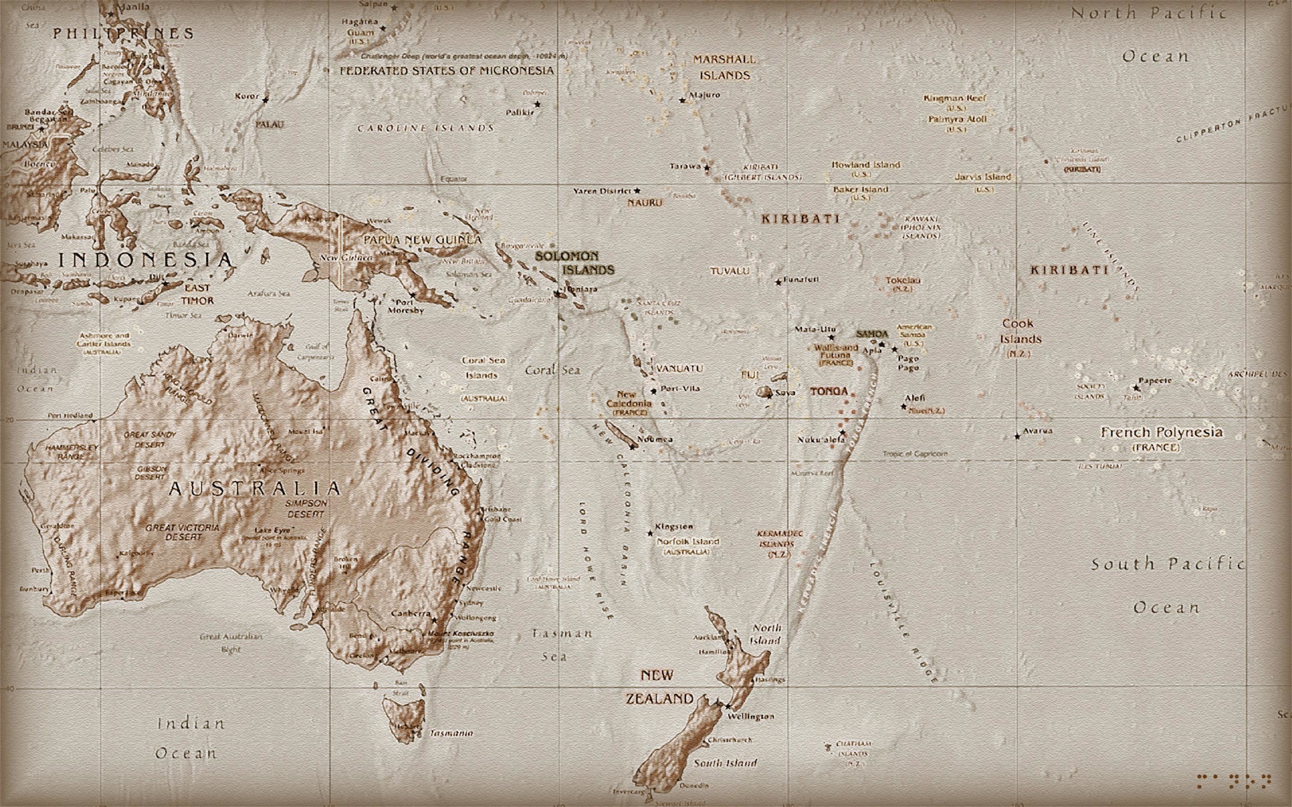 2560x1600 Parchment Map wallpaper