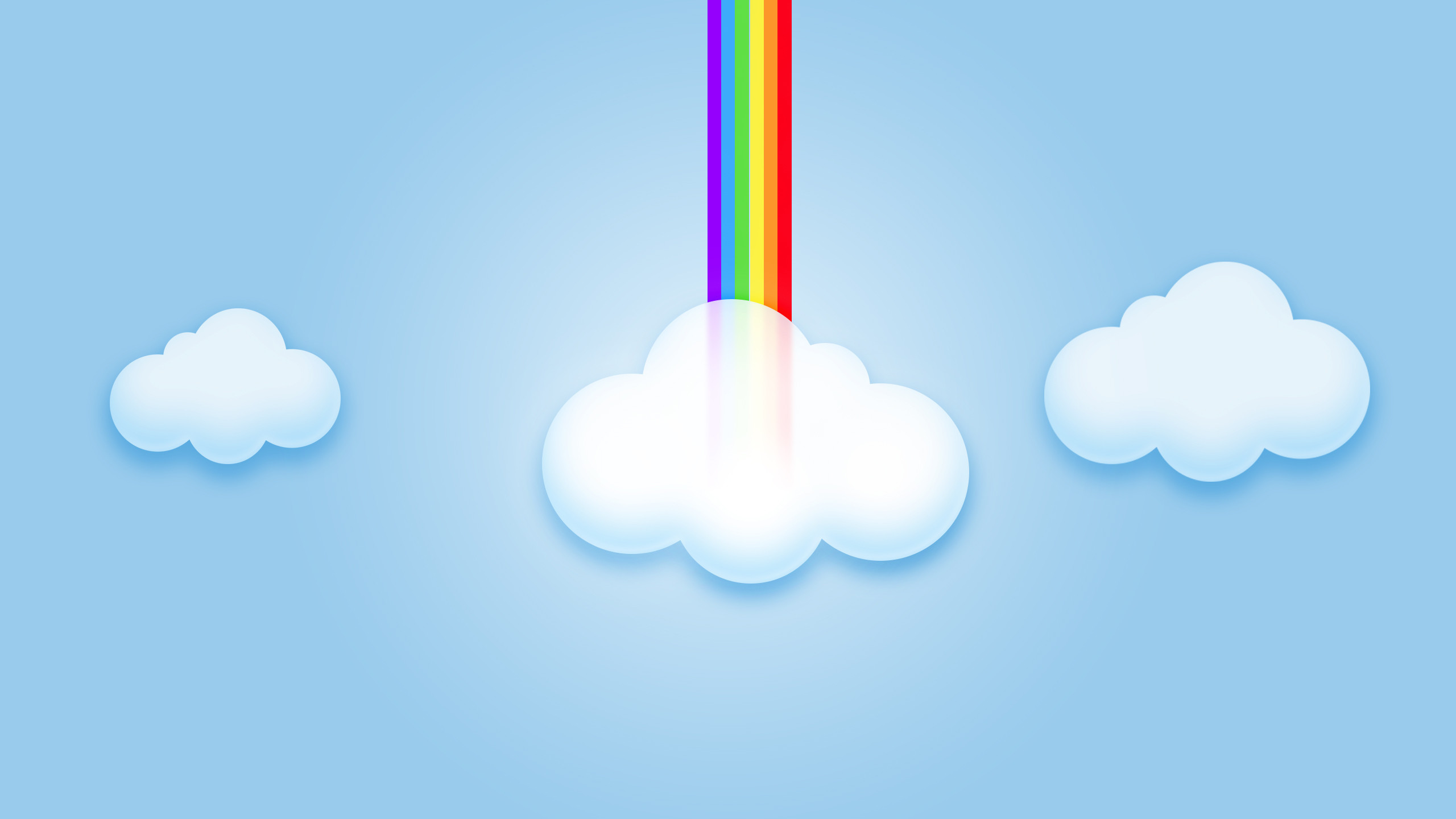 2560x1440 Rainbow Cloud Vector HD Desktop Wallpaper 25051