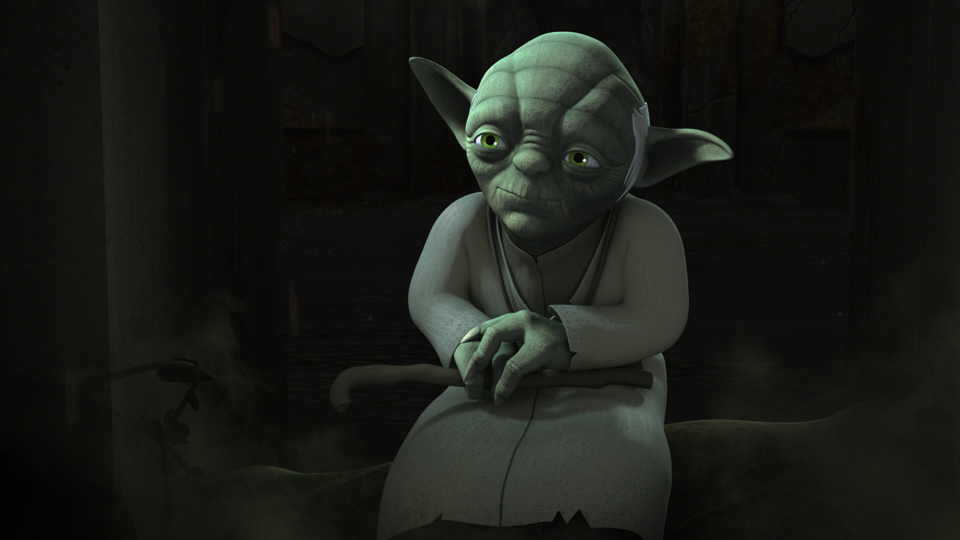 1920x1080 Image - Yoda in the Lothal Jedi Temple.png | Wookieepedia | FANDOM powered  by Wikia
