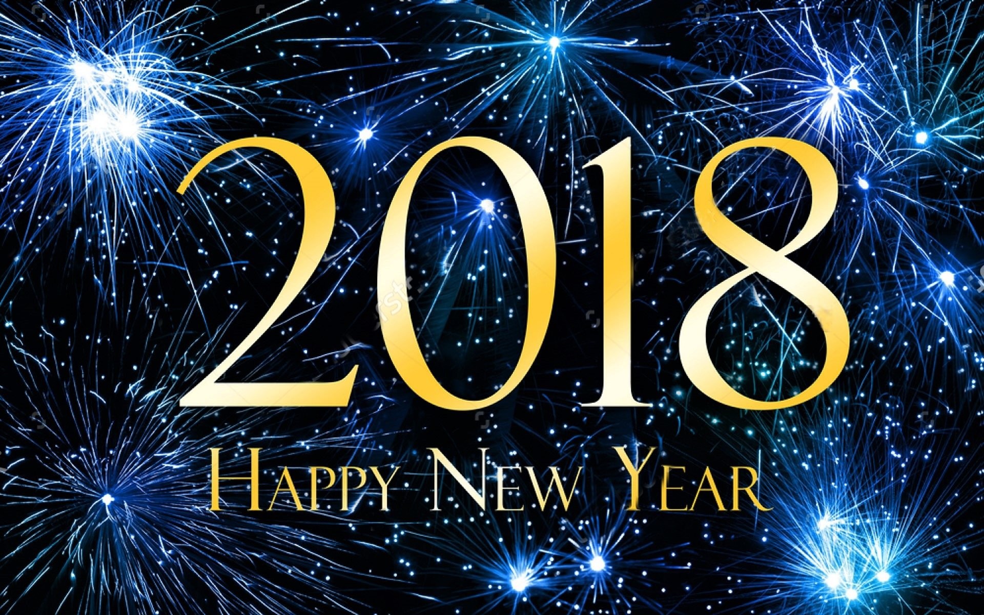 1920x1200 Feiertage - New Year 2018 Feiertage Neujahr Blau Feuerwerk Happy New Year  Wallpaper