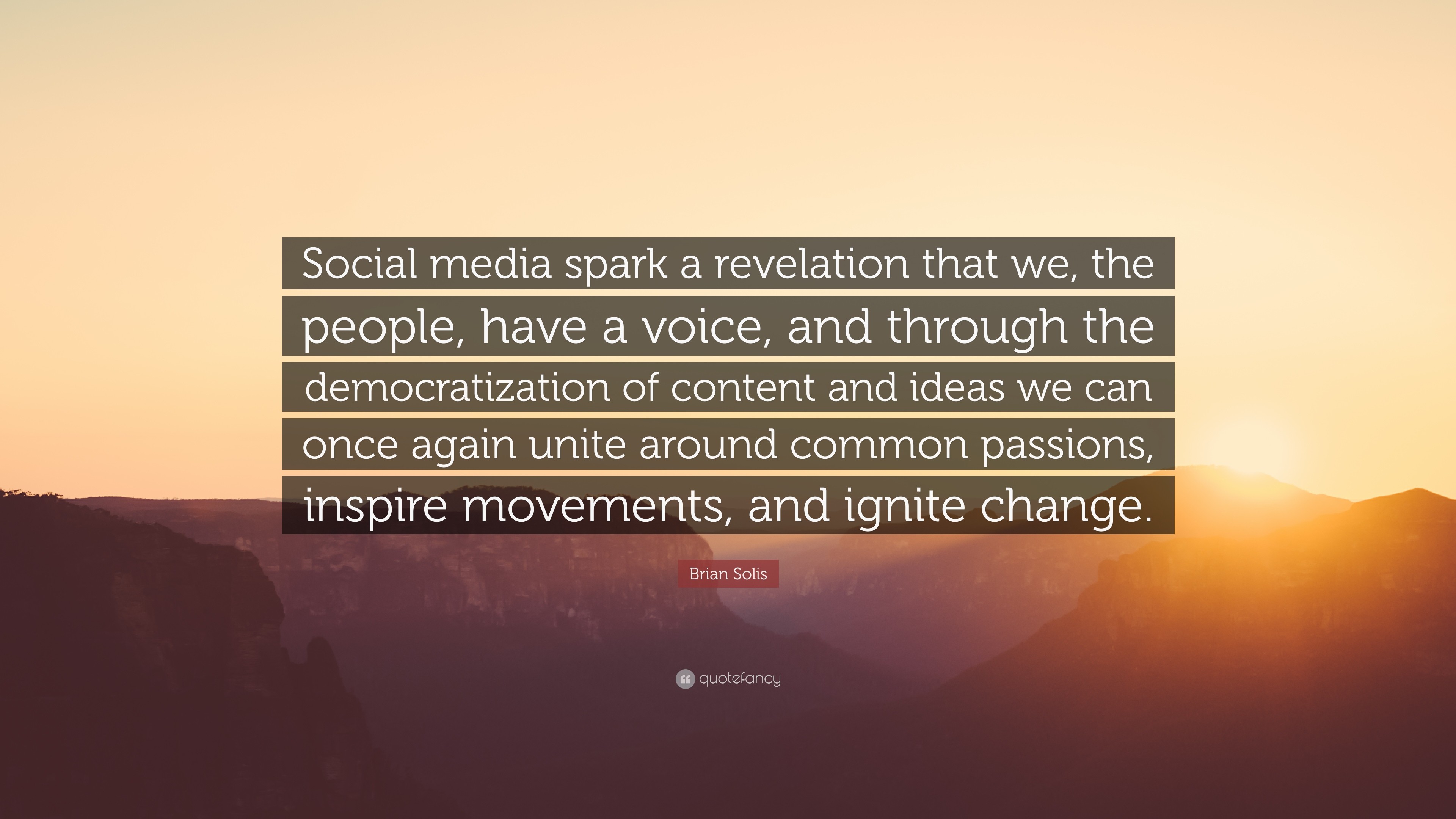 3840x2160 Brian Solis Quote: “Social media spark a revelation that we, the people,