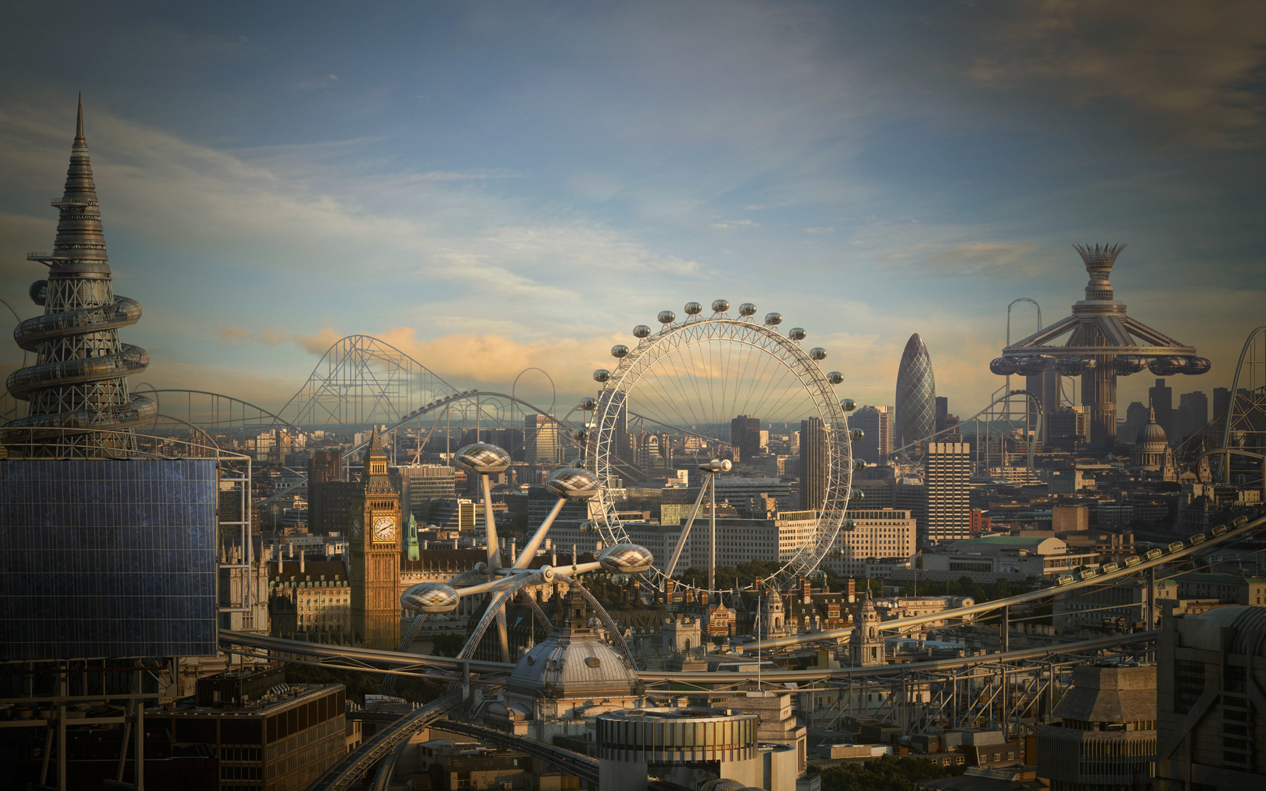 2560x1600 Steampunk London Theme Park | R I D E S | Pinterest | Fantasy landscape and  Hd wallpaper