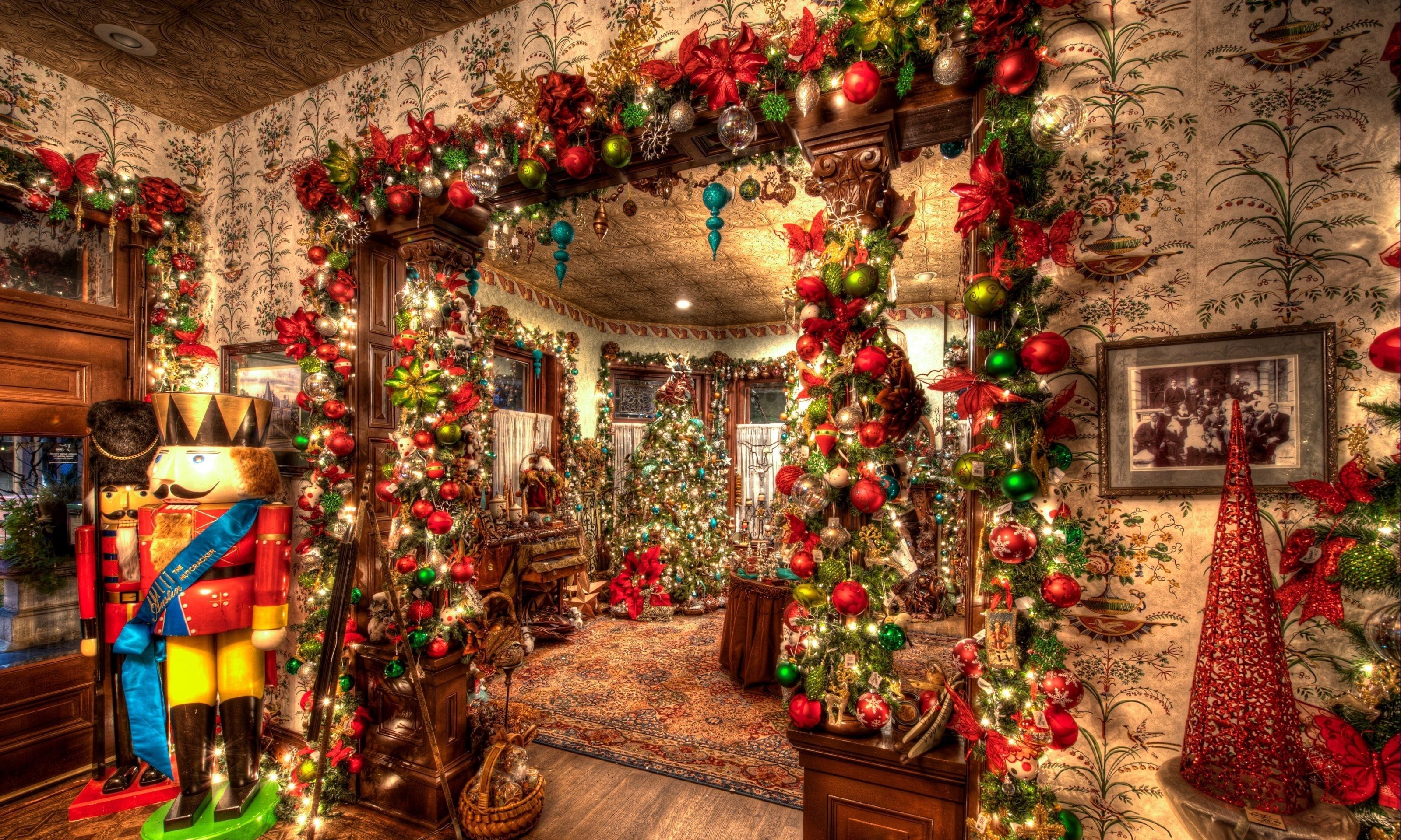 3200x1920  Wallpaper holiday, christmas, ornaments, toys, christmas tree