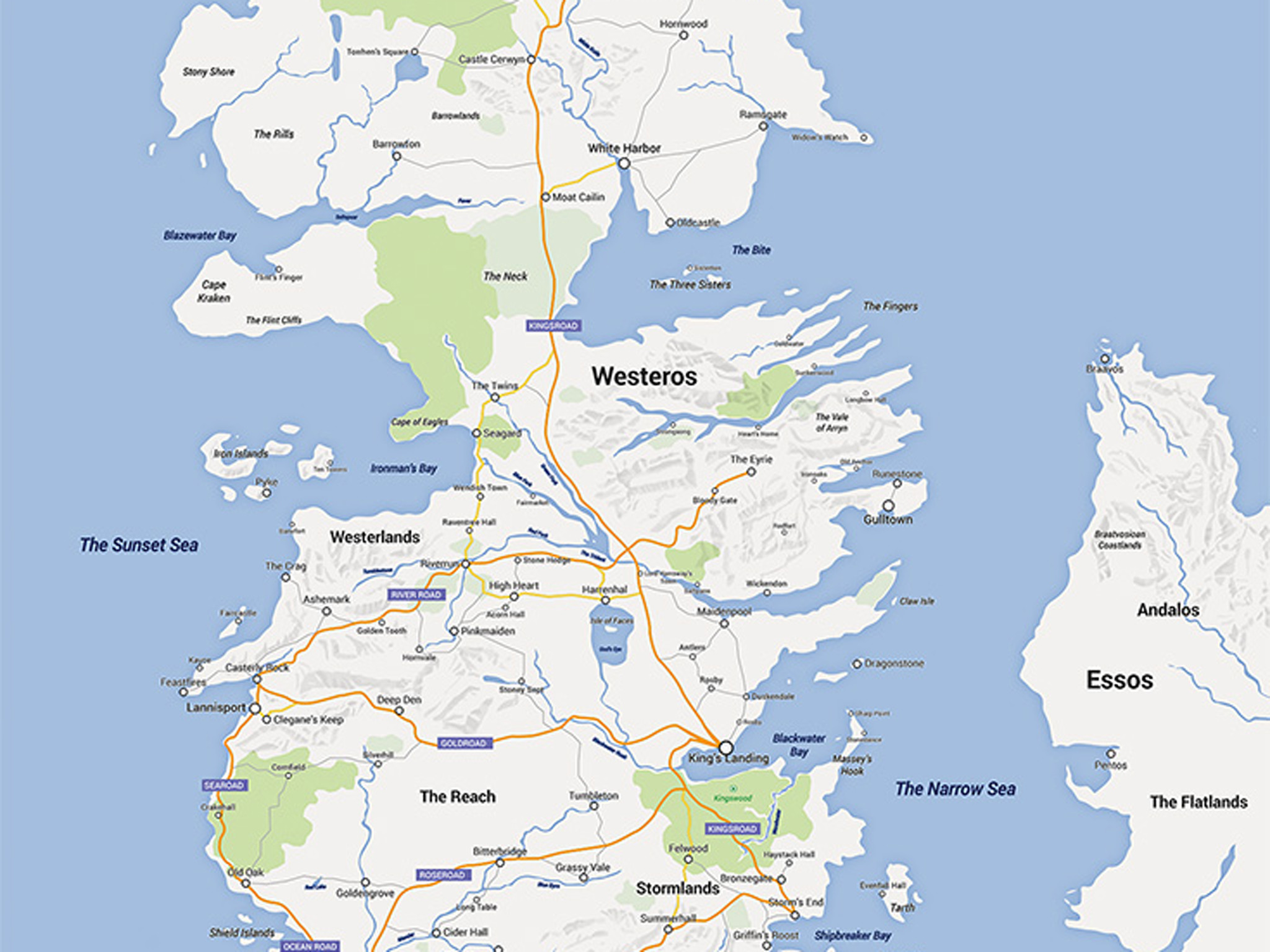 2048x1536 Game of Thrones' Westeros remade in Google Maps by Reddit user | The  Independent