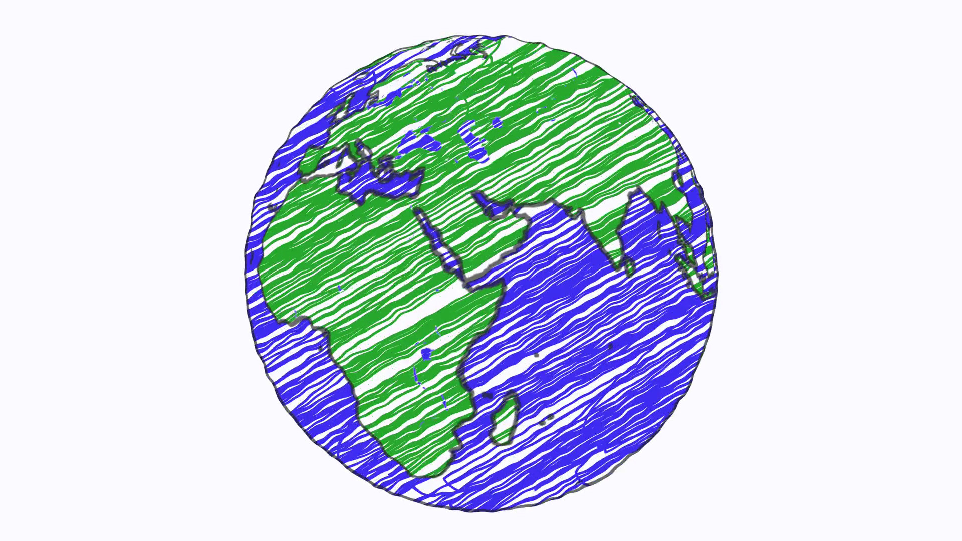 1920x1080 Earth drawing paper cartoon hand drawn animation spinning globe world pen  loop Stock Video Footage - VideoBlocks