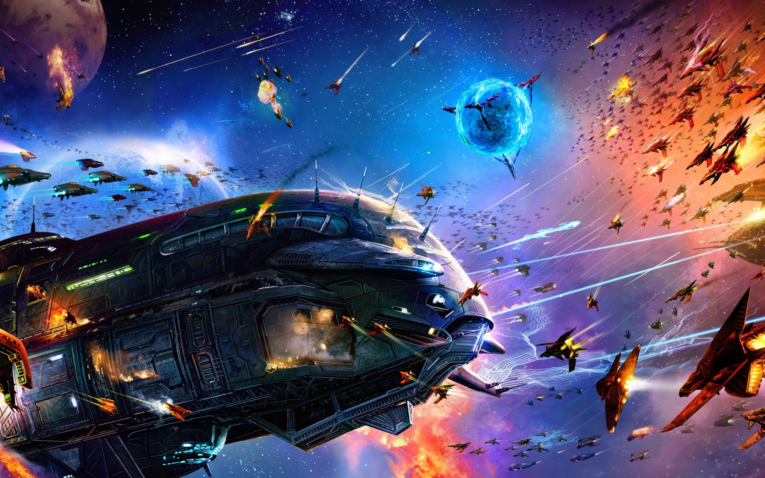 2560x1600 Video Game - Jumpgate Evolution Spaceship Battle Wallpaper