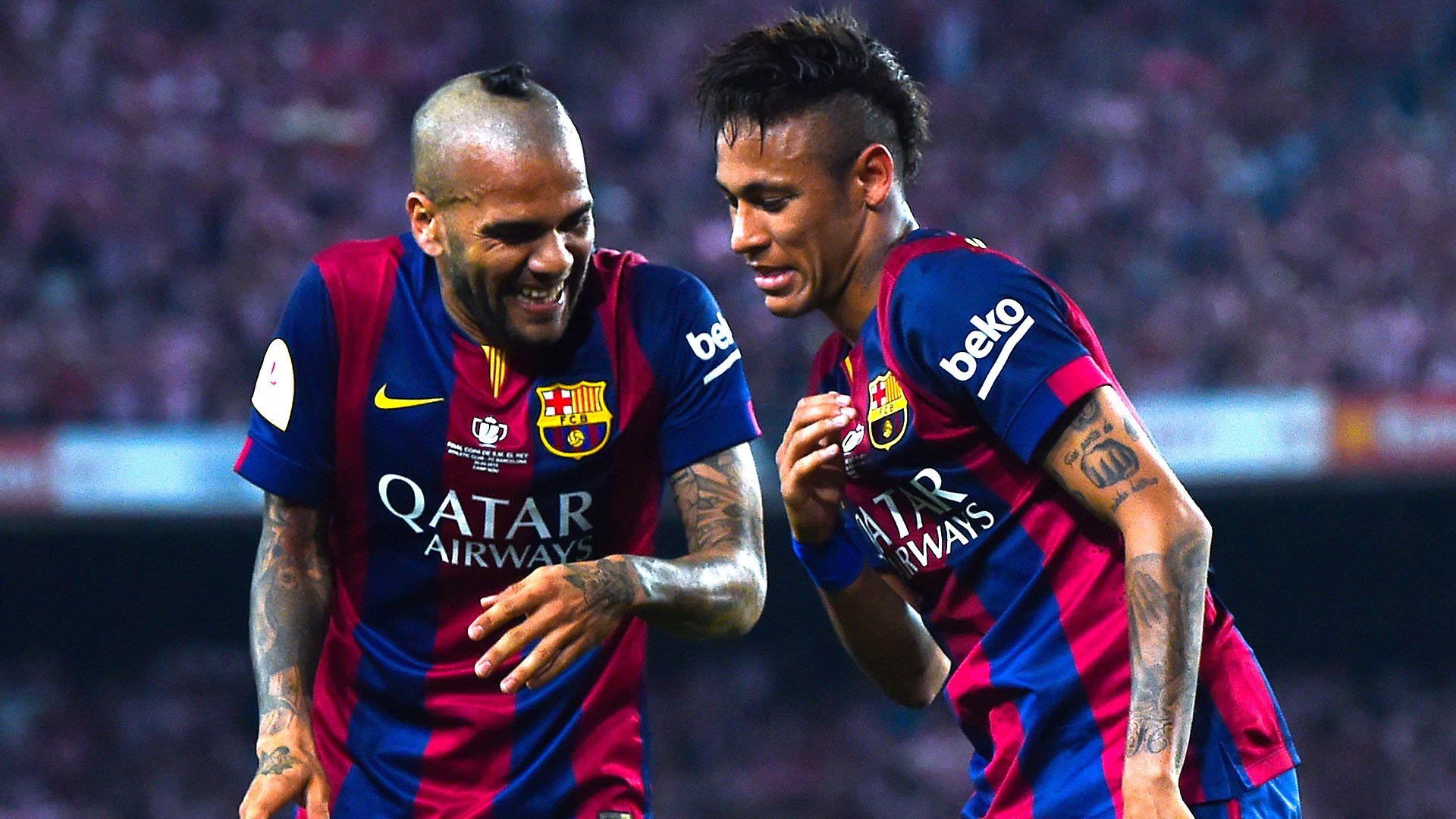 1920x1080 Dani Alves y Neymar son grandes amigos por haber compartido varias  temporadas en Barcelona (Getty