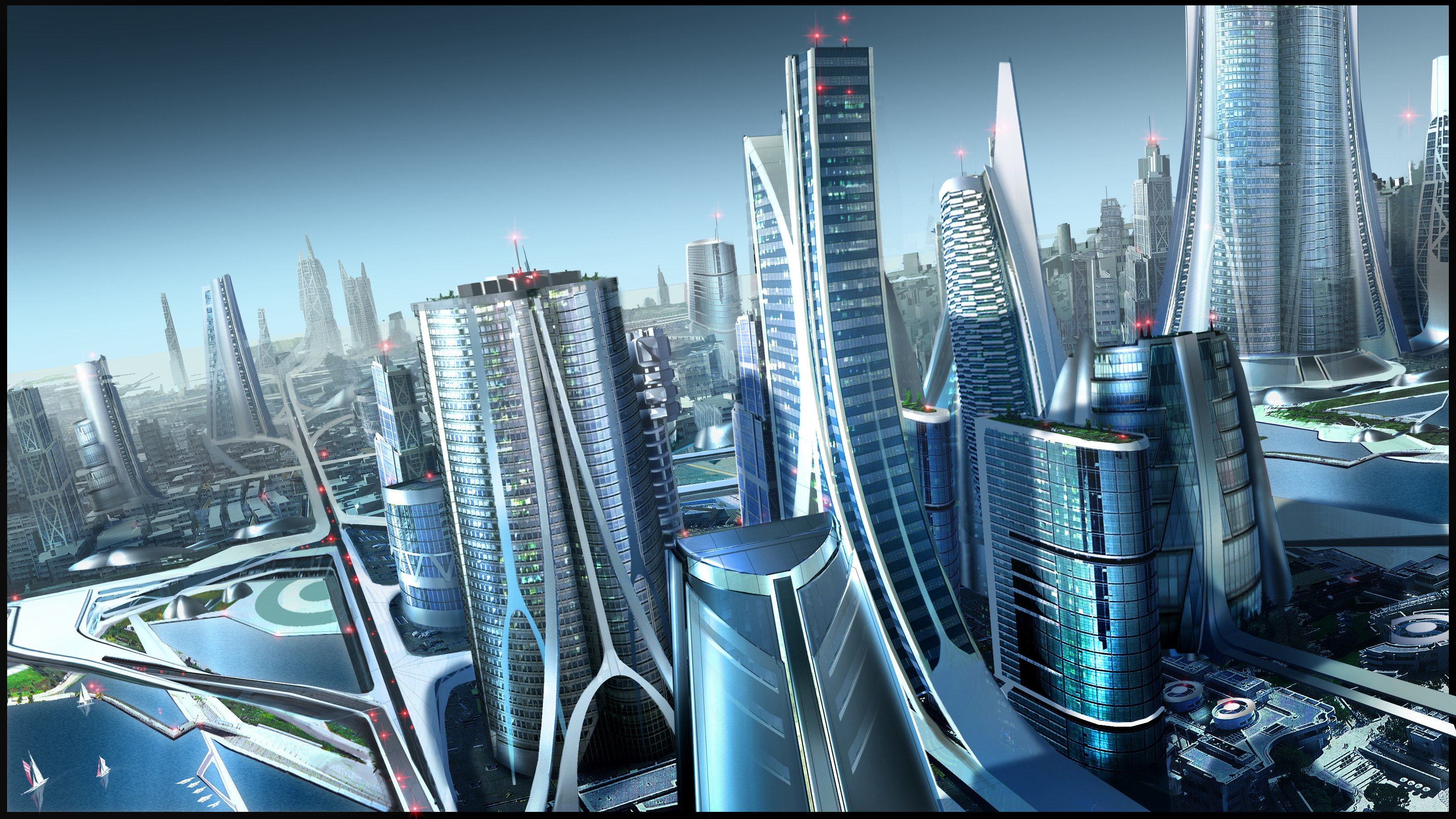 3264x1836 These Futuristic City Wallpapers Will Take Your Breath Away | Future city,  Deviant art and Futuristic city