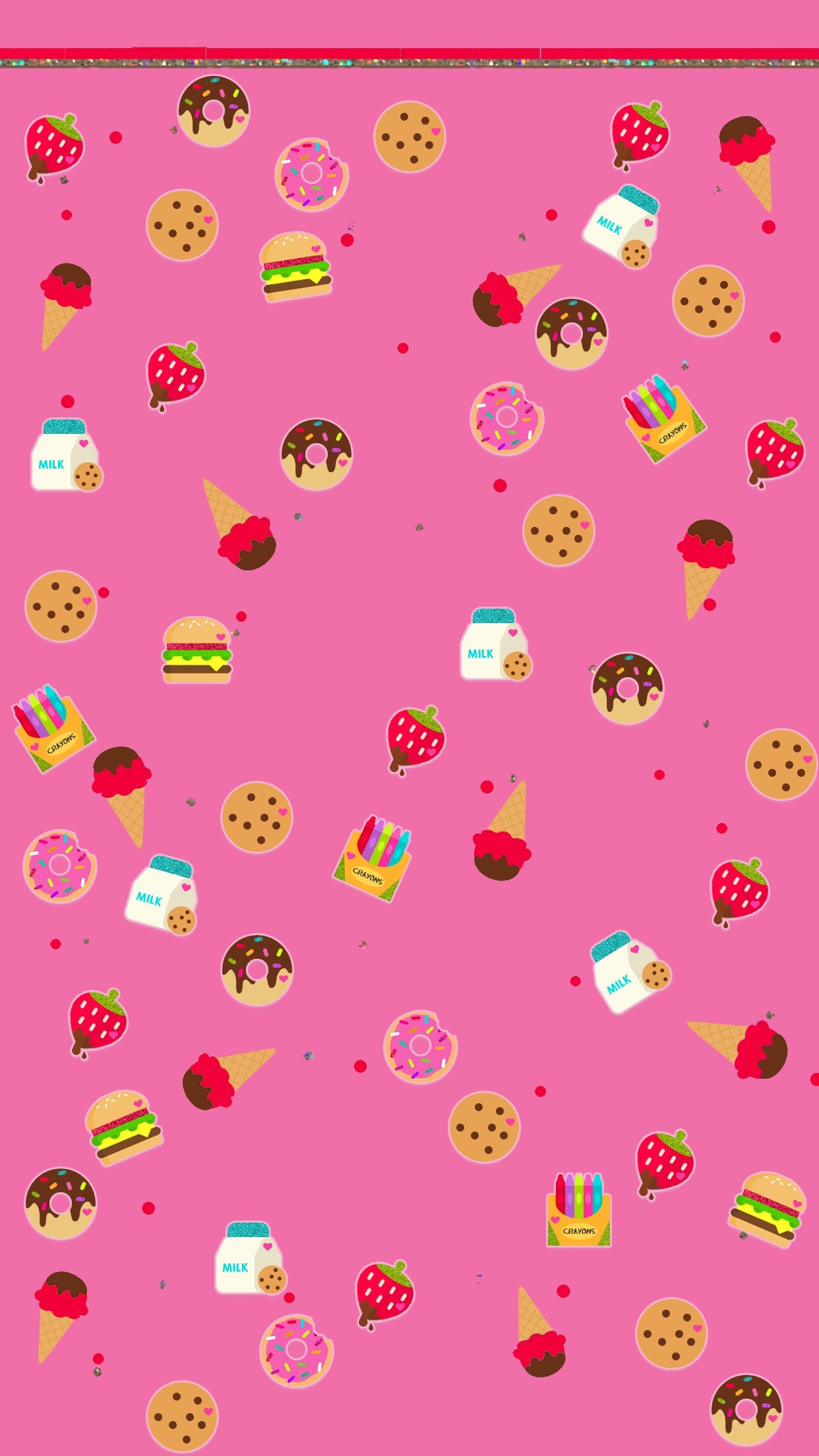 1242x2208 Cute Wallpapers, Phone Wallpapers, Kawaii Wallpaper, Phone Backgrounds,  Smartphone, Snacks, Walls, Meals, Bags