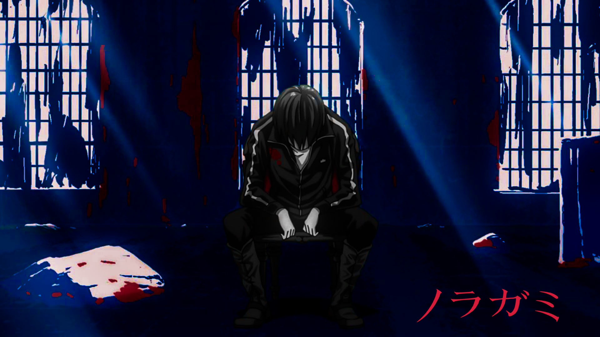 1920x1080 Noragami Deep Red Red Logo