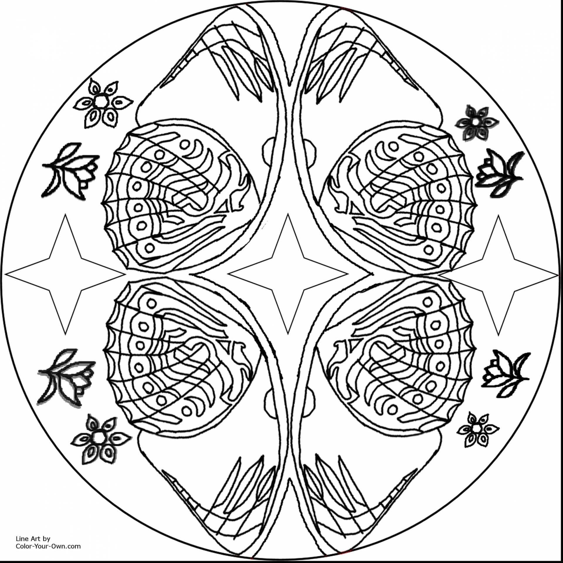 1920x1920 Best Hd Butterfly Mandala Coloring Pages Printable