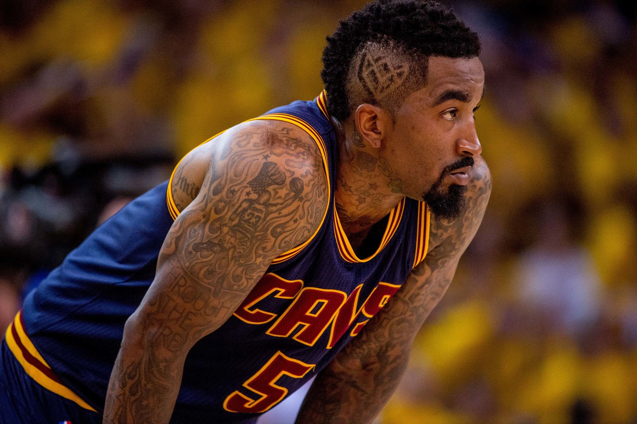 2180x1451 J.R. Smith's hairdo was flashier than his game in the Finals opener.