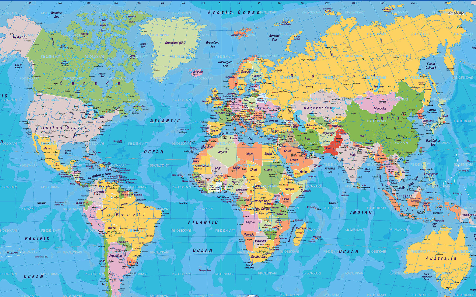1920x1200 Continents World Map WallPaper HD - http://imashon.com/w/