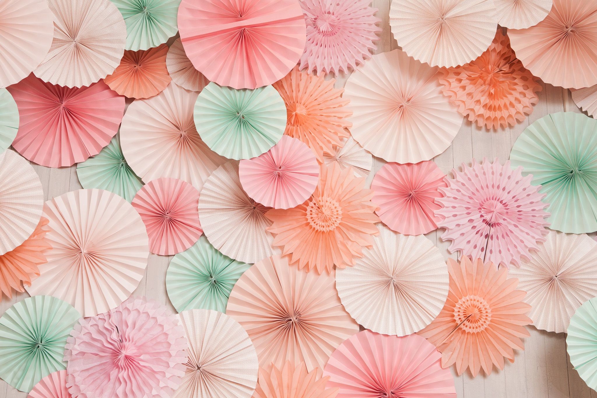 mint and pink color wallpaper