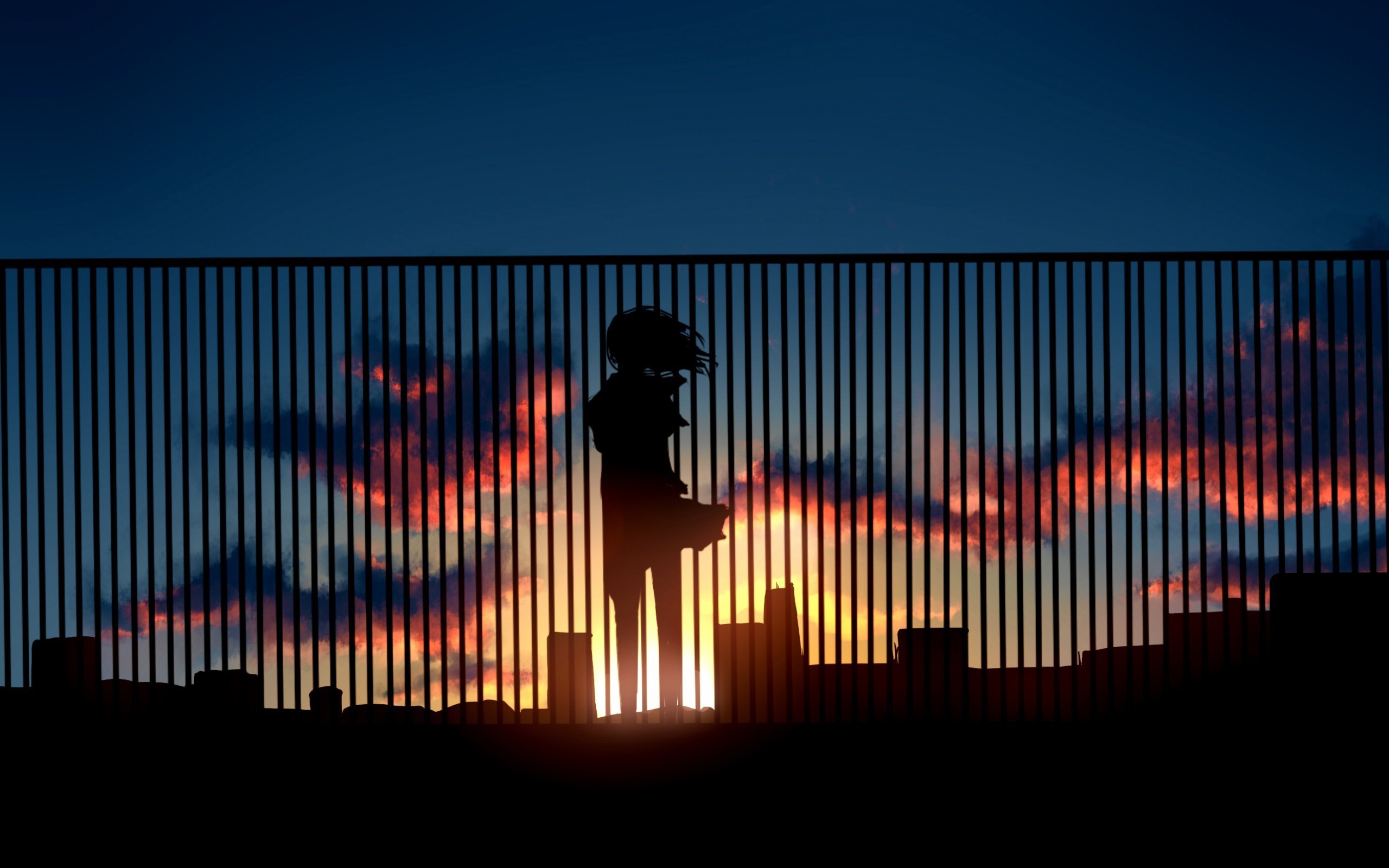 2560x1600 Description: Download Alone Metro Sunset Anime wallpaper ...