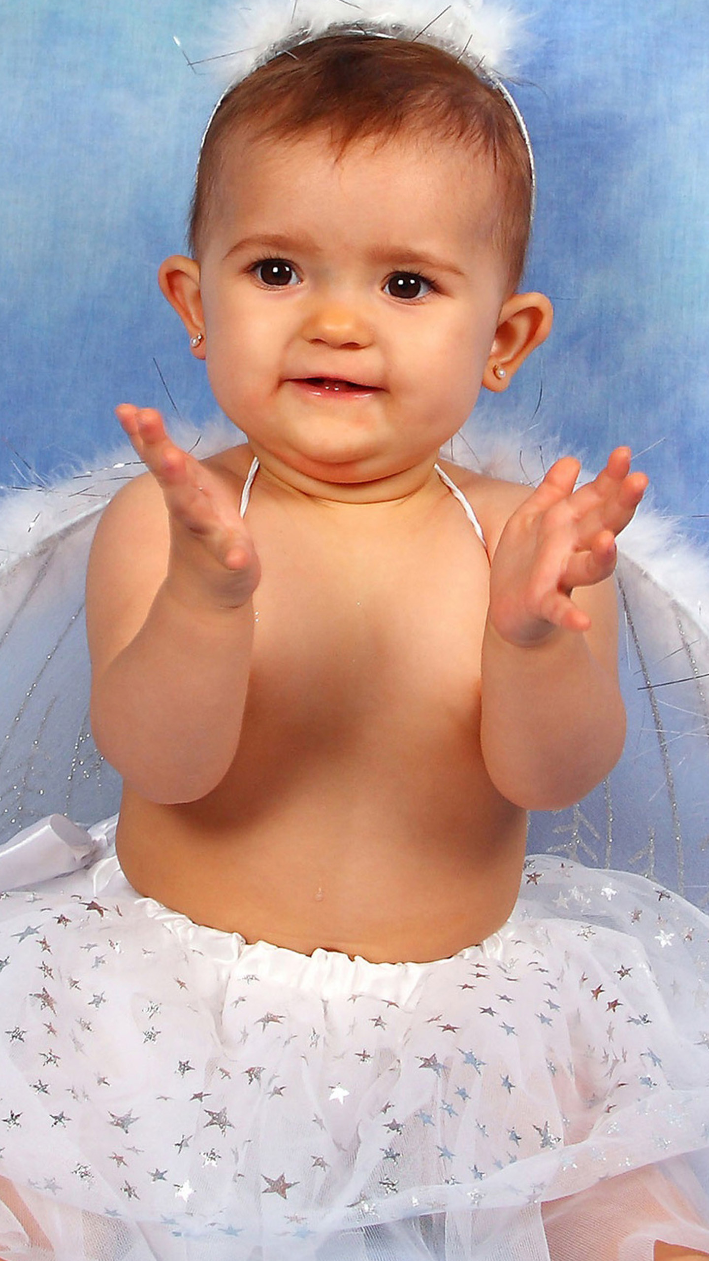 1440x2560 Cute Angel Baby Girl Galaxy S6 Wallpaper