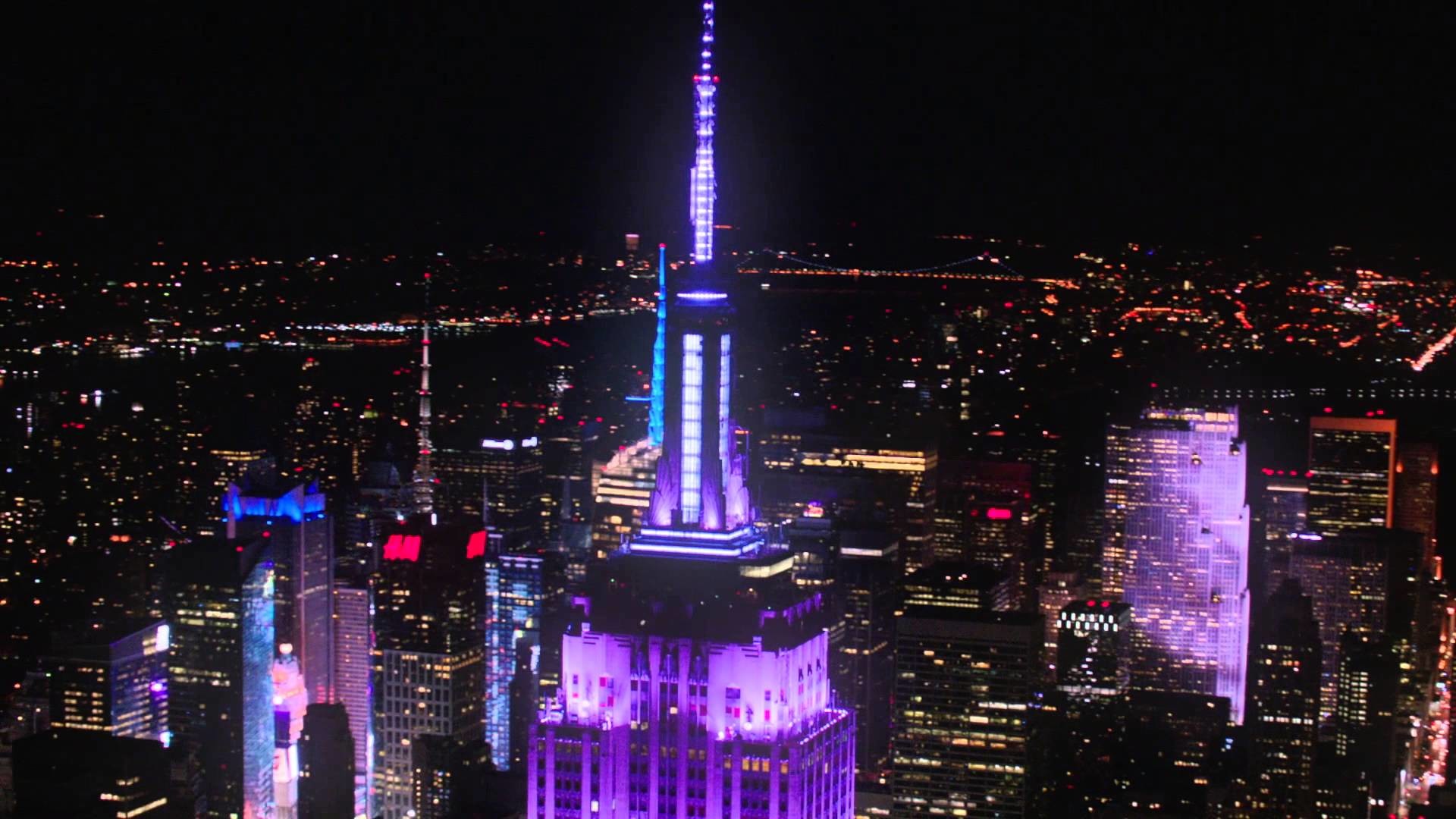 1920x1080 Empire State Building's LED lights were synced with the Grateful Dead's  "U.S. Blues" encore in Chicago July 4th