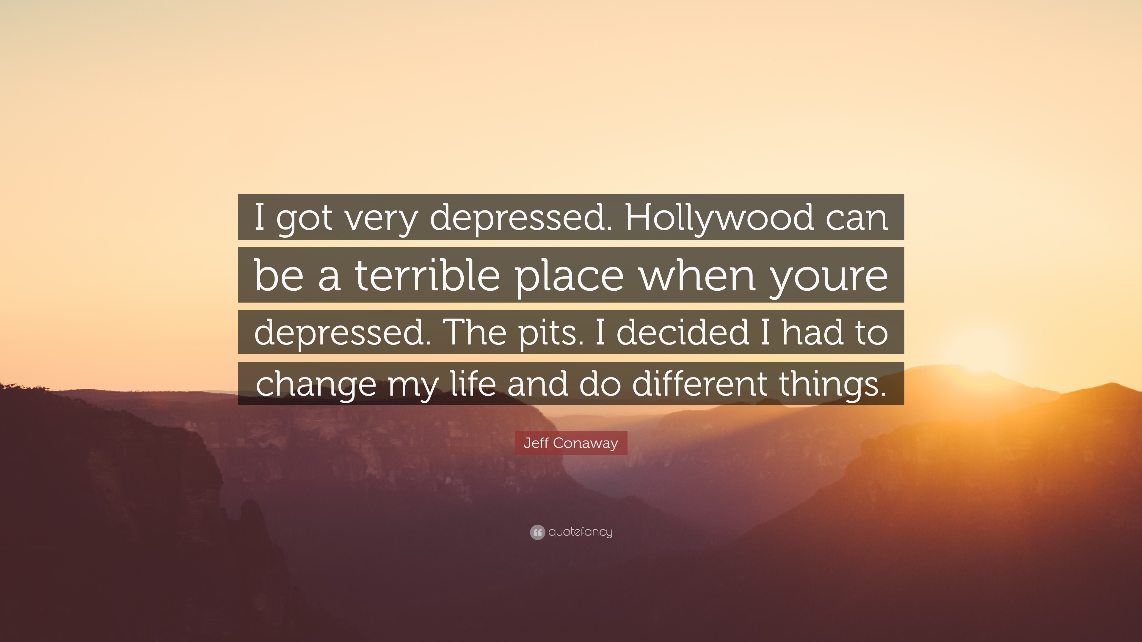 3840x2160 Jeff Conaway Quote: “I got very depressed. Hollywood can be a terrible place