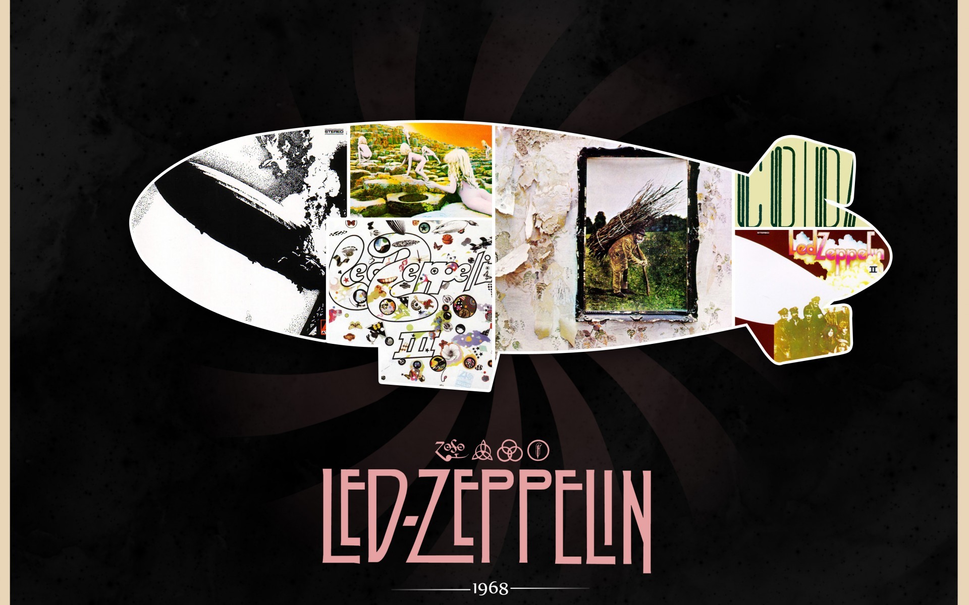 1920x1200 Led Zeppelin Rock Classic album art airship Robert Plant Jimmy Page John  Bonham John Paul Jones 1968 wallpaper |  | 48235 | WallpaperUP