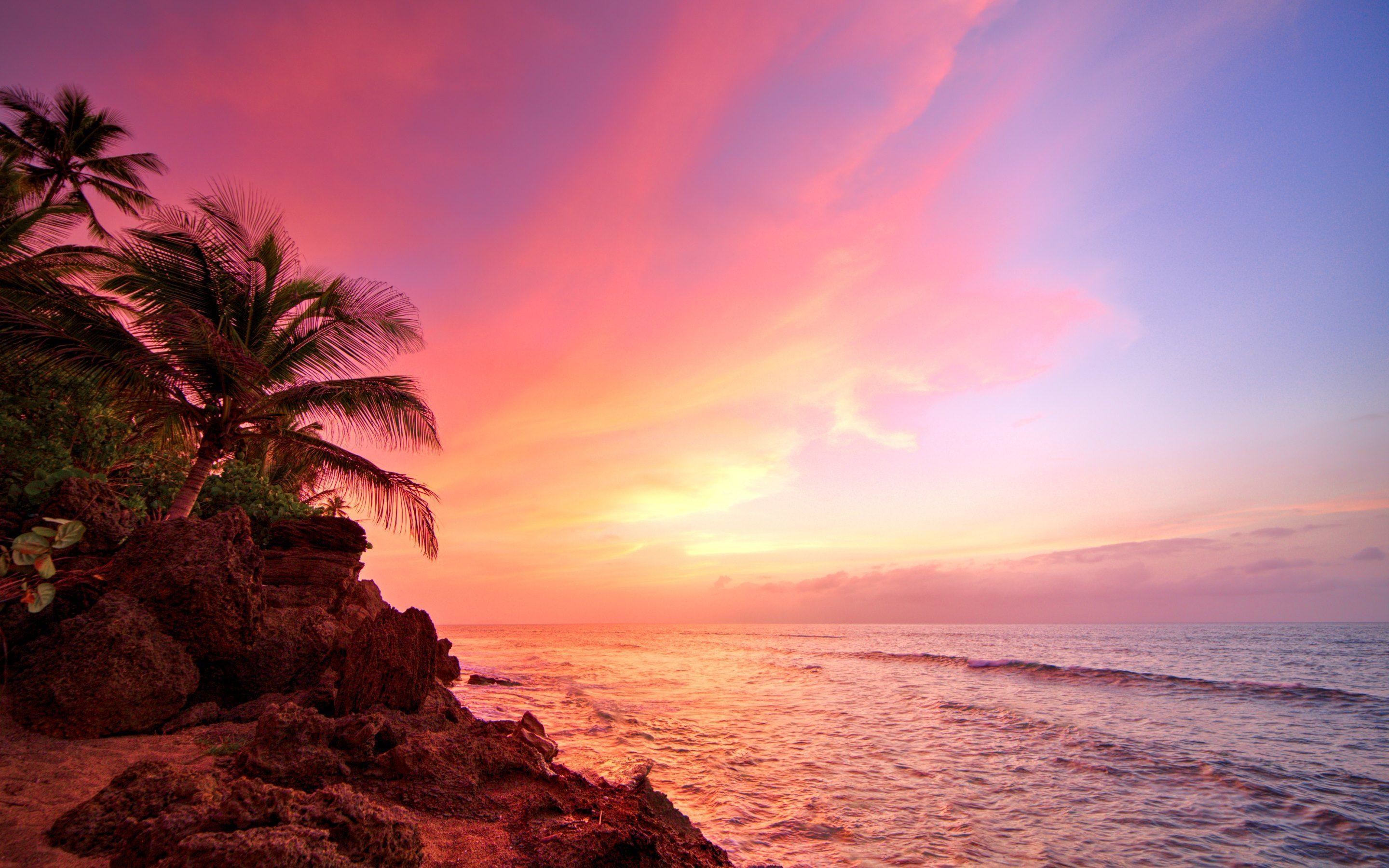2880x1800 Sunset over the Ocean in Rincon, Puerto Rico Wallpapers Â· 4K HD .